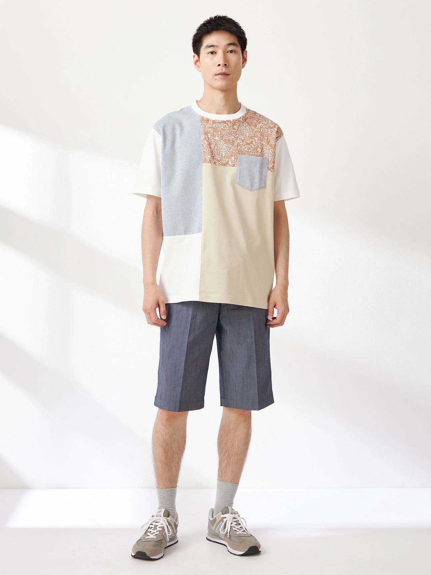 McGREGOR<メンズ>アーカイブリゾートブロッキングTシャツ アイボリー L