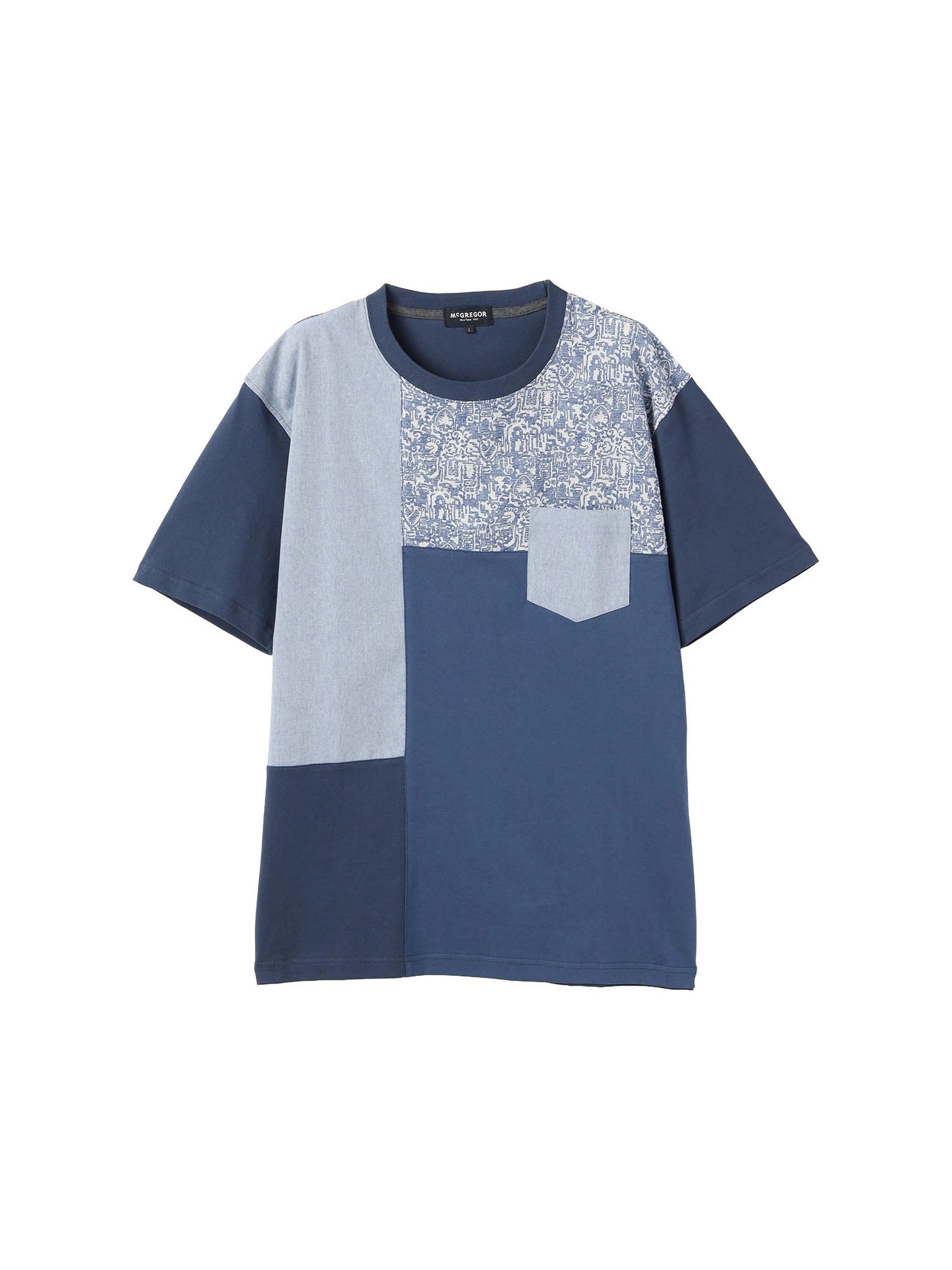 McGREGOR<メンズ>アーカイブリゾートブロッキングTシャツ ネイビー M