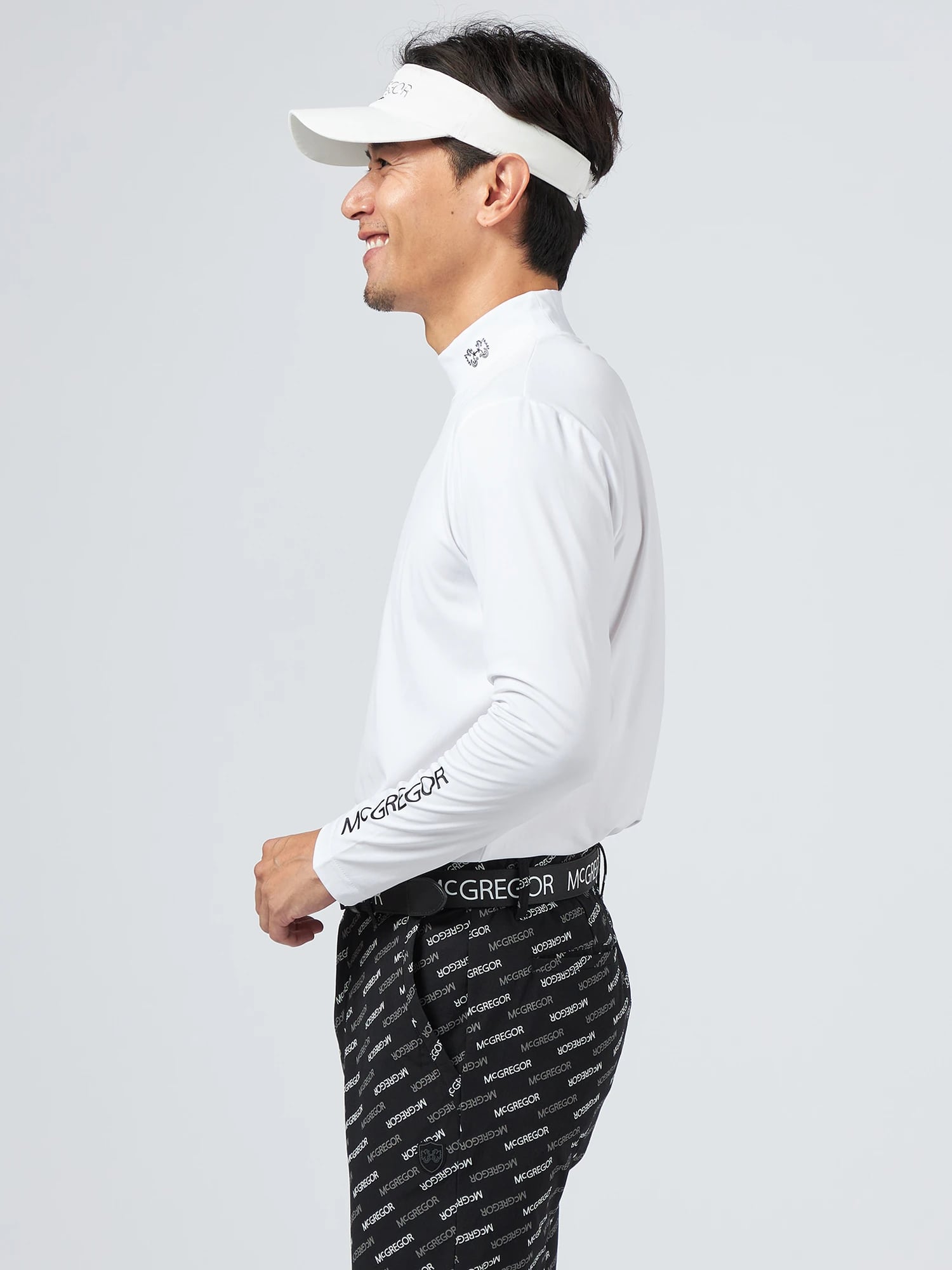 McGREGOR GOLF <メンズ>無地モックネック アイボリー L