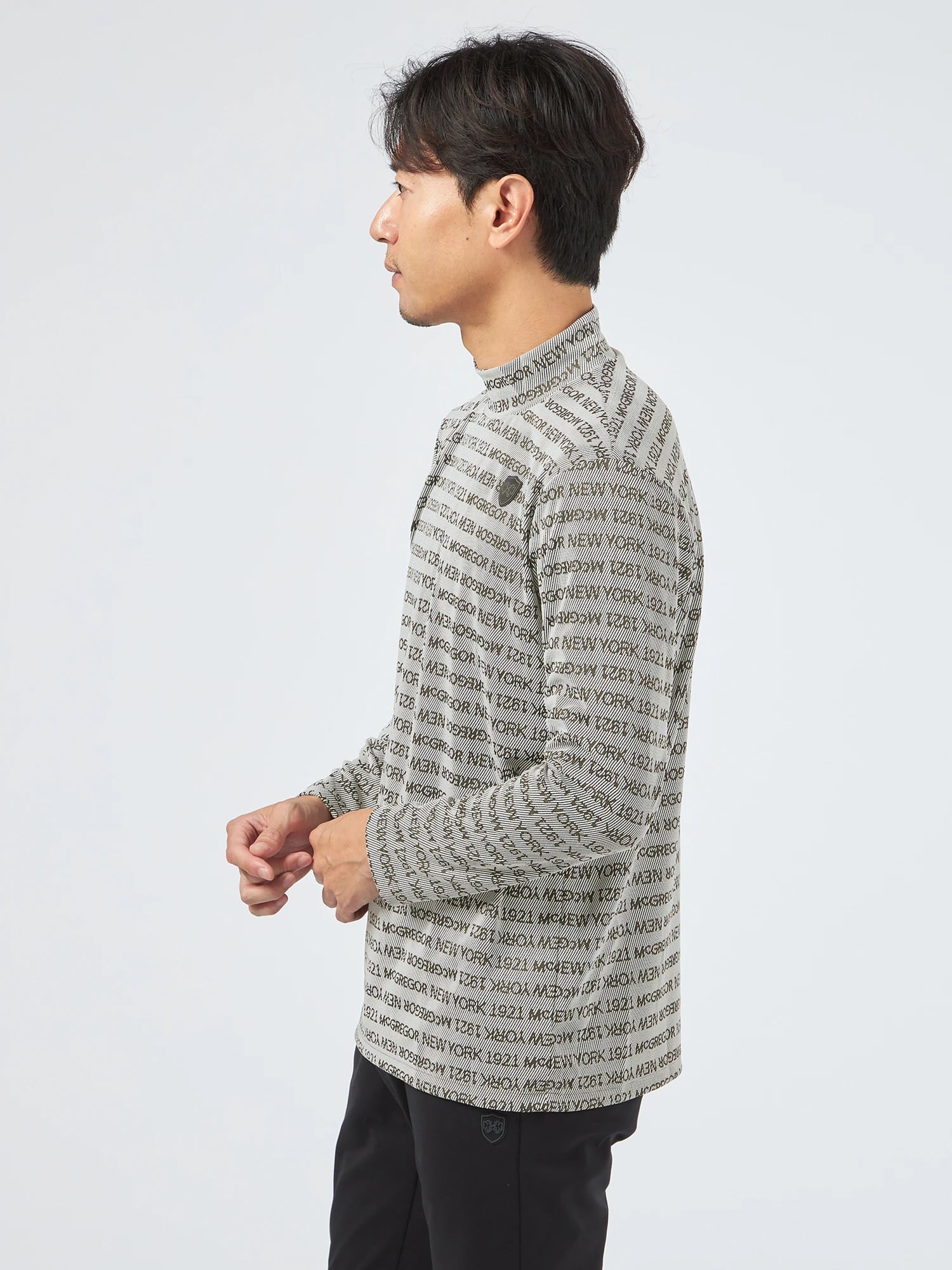 McGREGOR GOLF<メンズ> ジャカードモックネック ブラック L