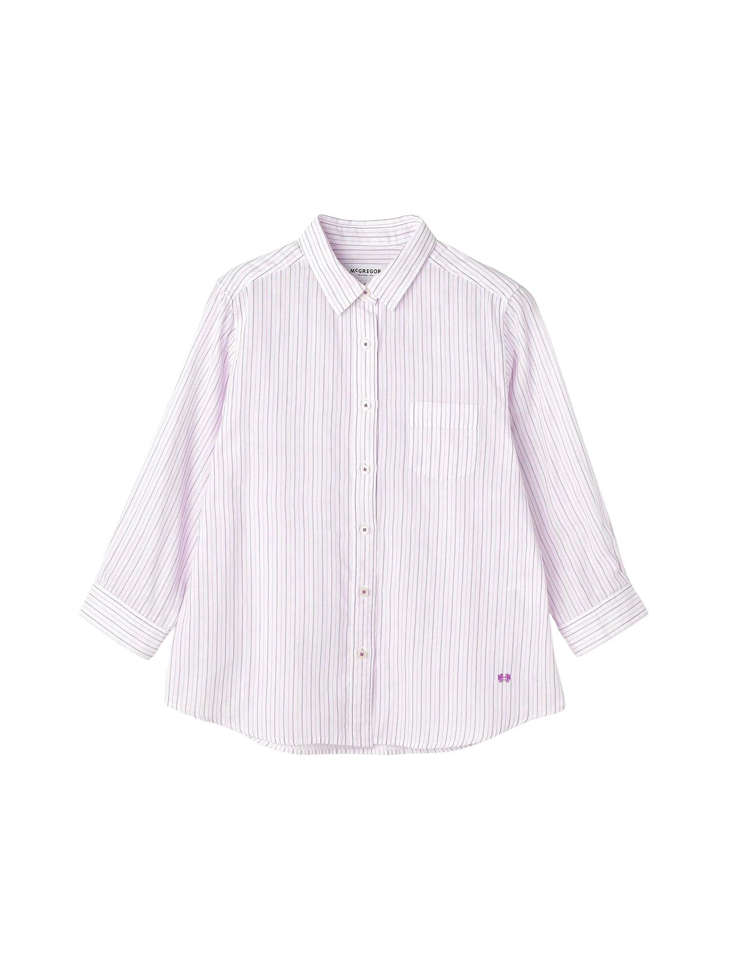 McGREGOR<ウィメンズ>二重織ガーゼ七分袖シャツ ピンク L