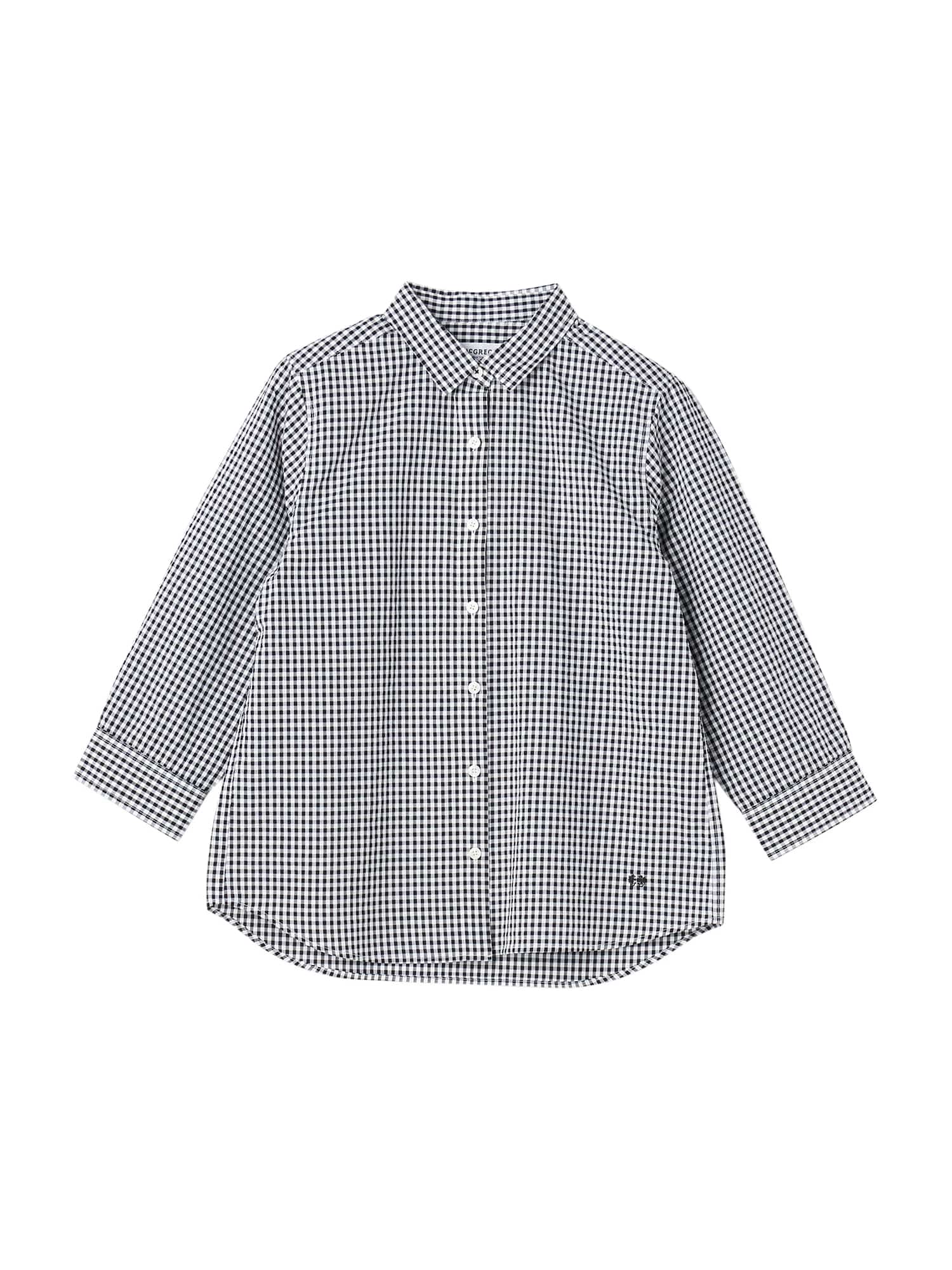 McGREGOR<ウィメンズ>【UVガード】サッカーギンガムシャツ ブラック L