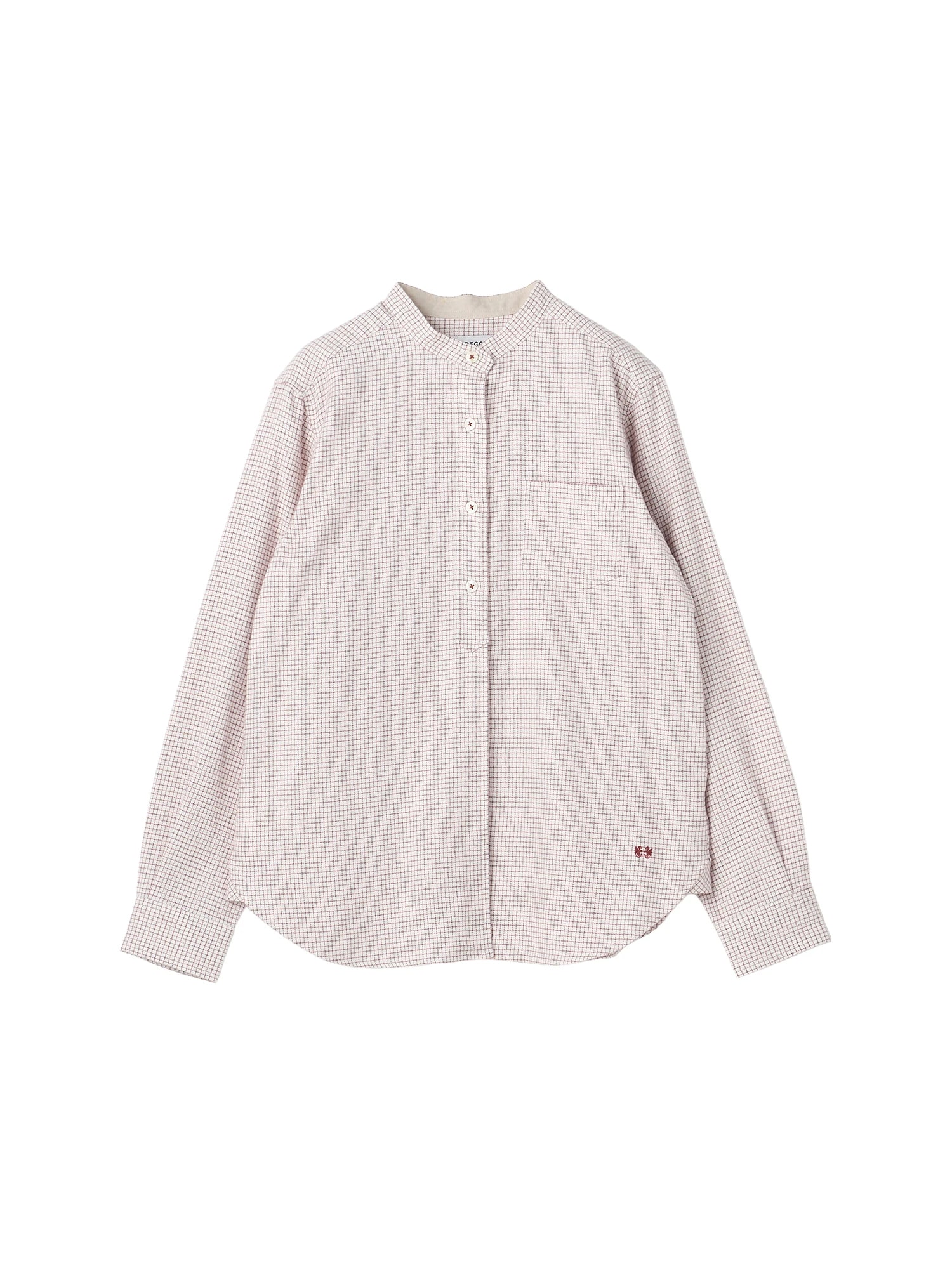 McGREGOR<ウィメンズ>ビエラチェックバンドカラーシャツ アイボリー M