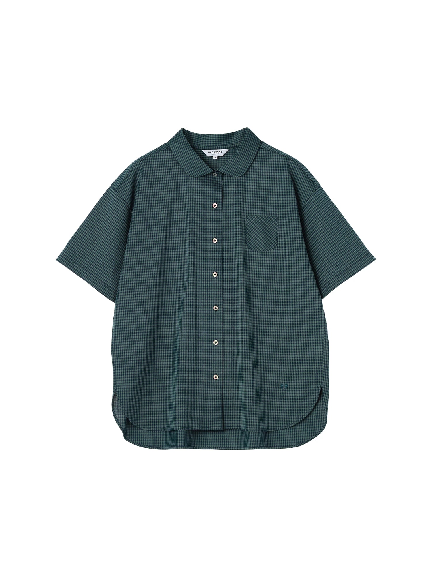 McGREGOR<ウィメンズ>【接触冷感】シャツライクアーネストチェック ダークグリーン L