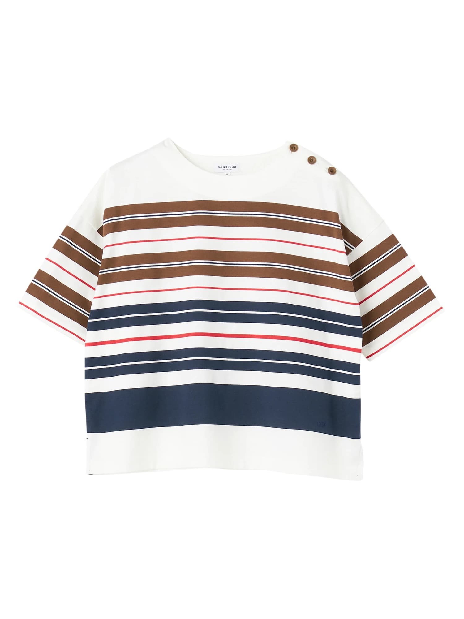 McGREGOR<ウィメンズ>マリンパネルボーダー ブラウン M