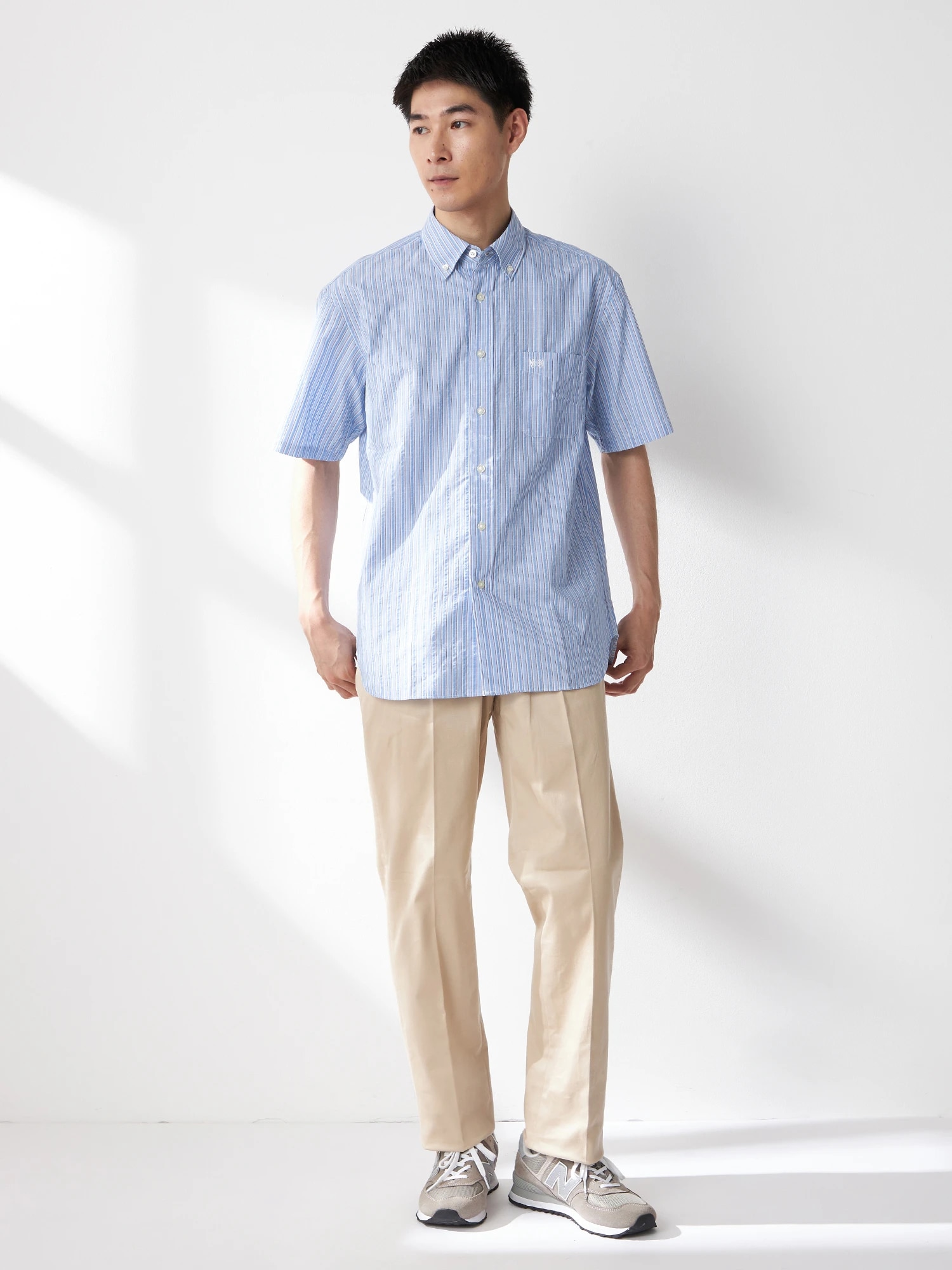 McGREGOR<メンズ>綿スラブサッカーシャツ ブルー L