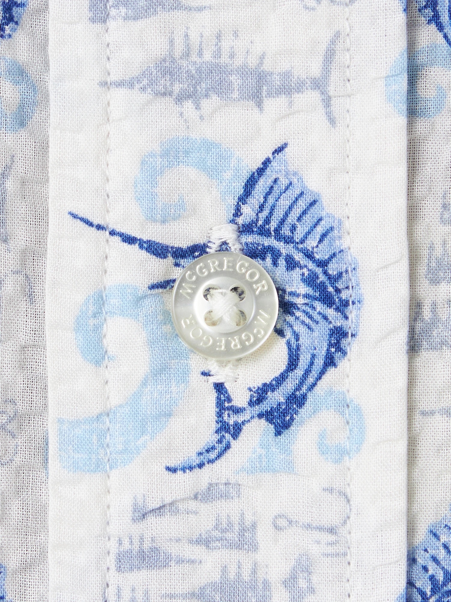 McGREGOR<メンズ>リゾート柄シャツ(カジキ) アイボリー L