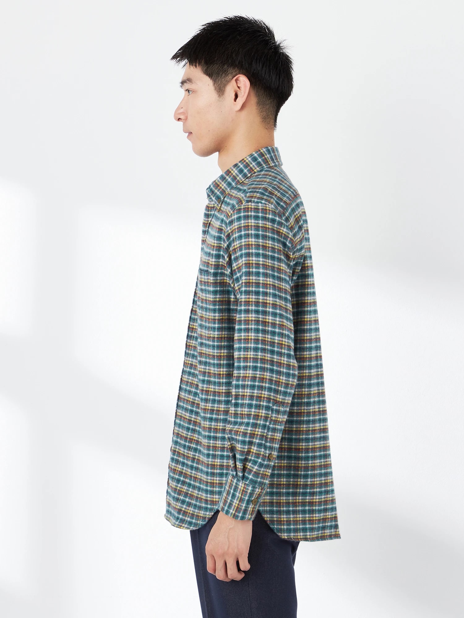 McGREGOR<メンズ>三つ杢シャツ グリーン XL