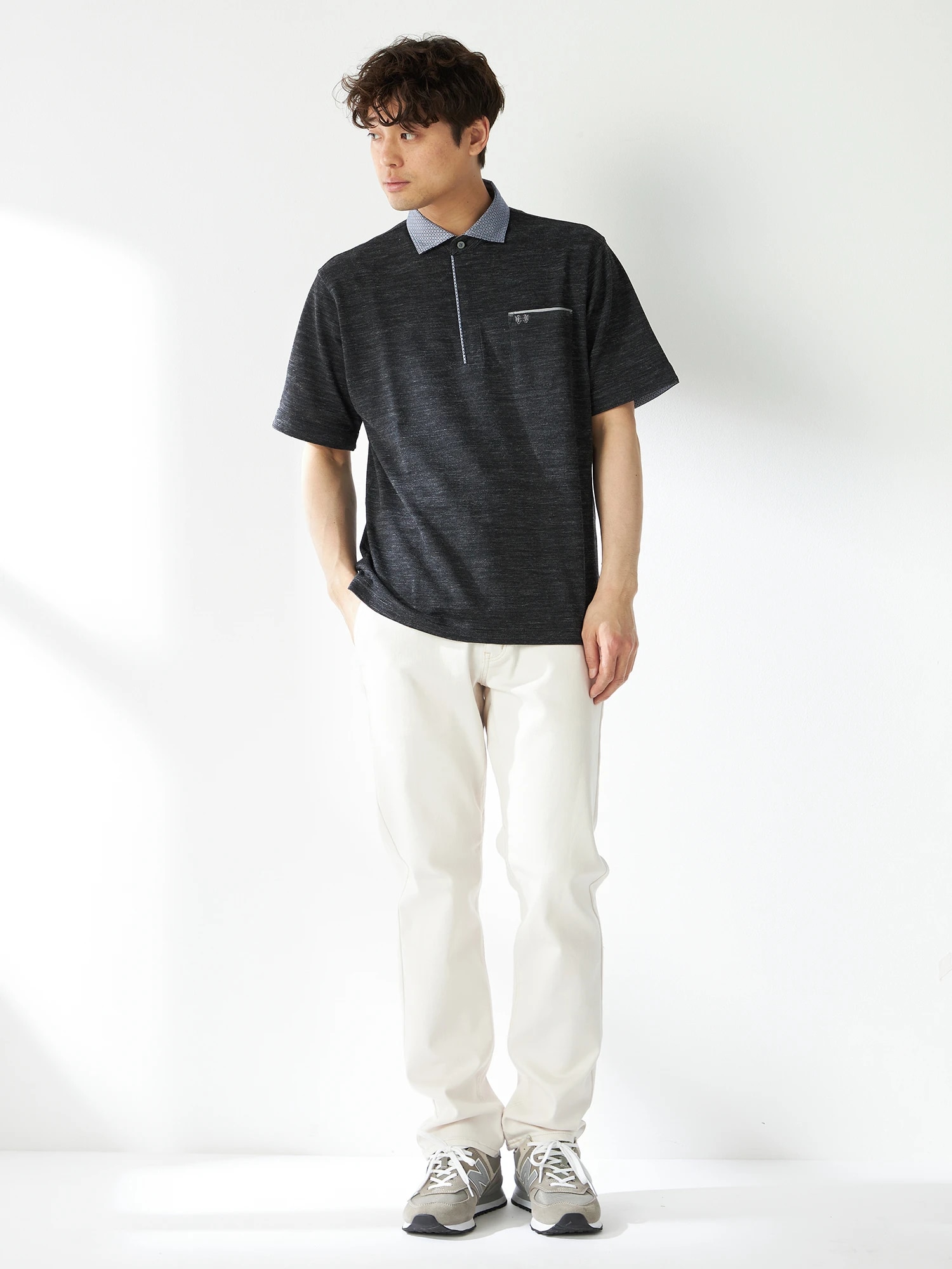 McGREGOR<メンズ>UVドライポロシャツ チャコール L