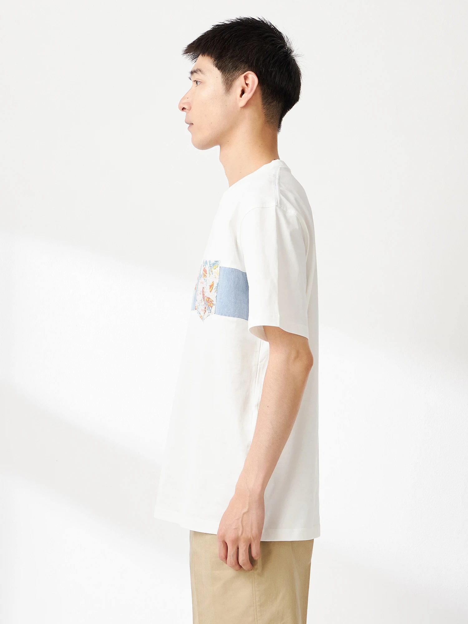 McGREGOR<メンズ>アーカイブリゾート胸切替Tシャツ アイボリー L