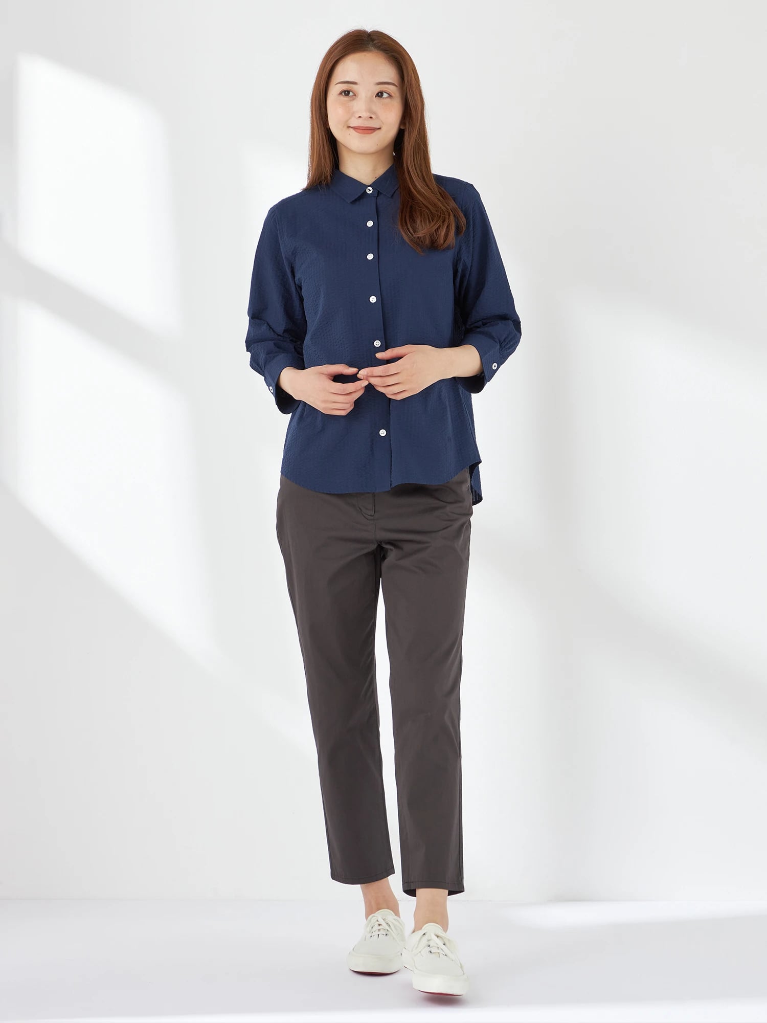 McGREGOR<ウィメンズ>【UVガード】サッカーギンガムシャツ その他10 L