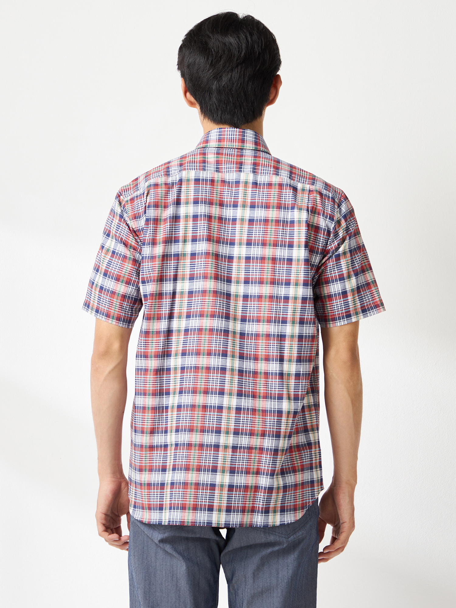 McGREGOR<メンズ>マドラスチェックシャツ レッド L