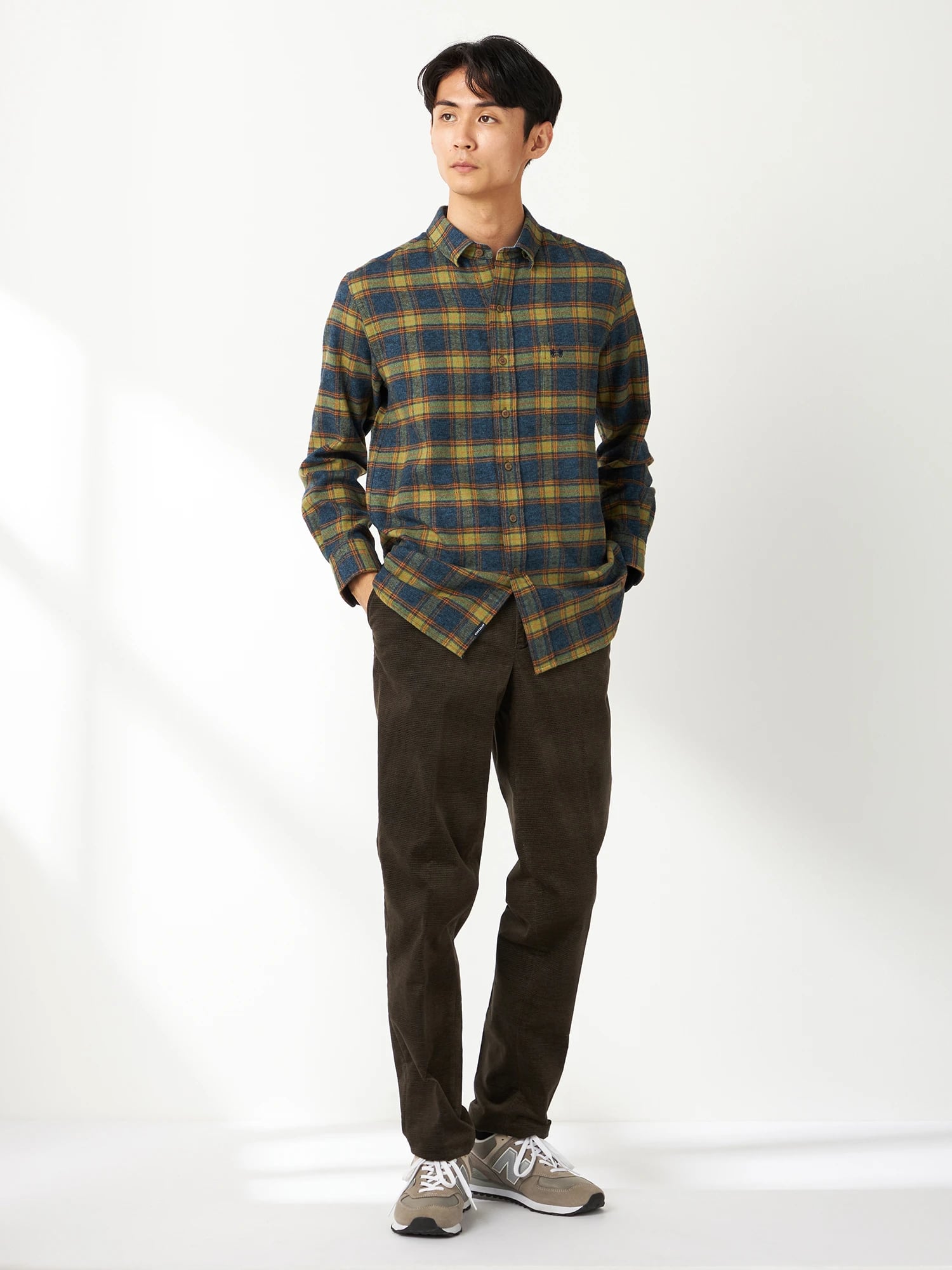 McGREGOR<メンズ>三つ杢チェック モス M