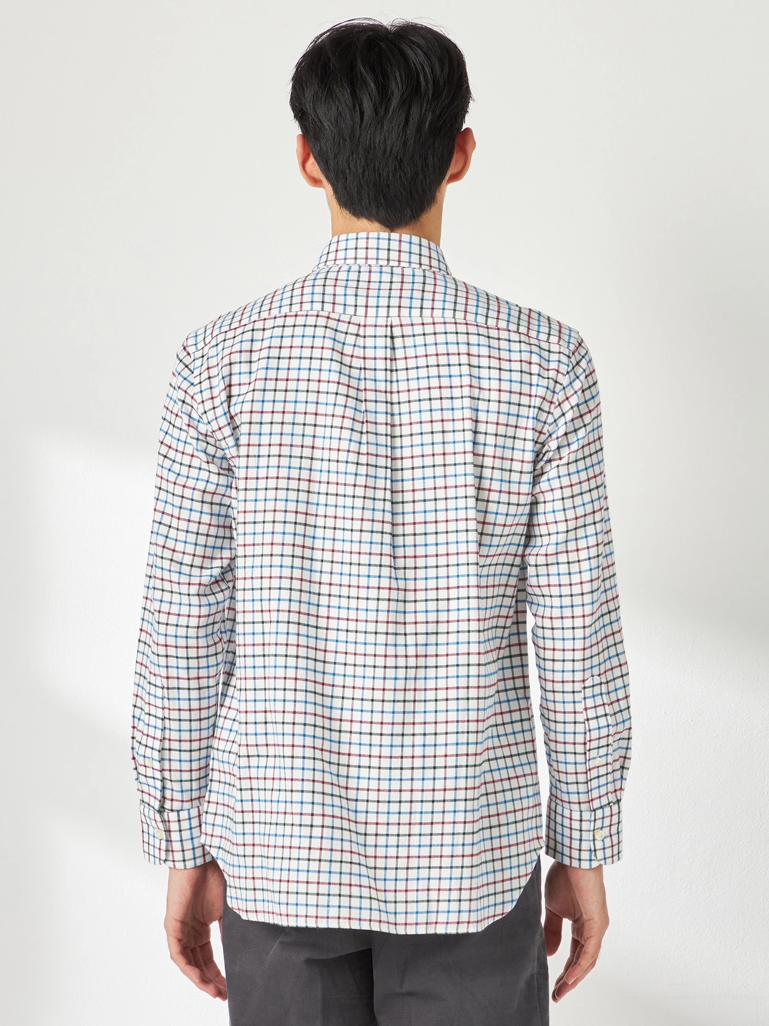 McGREGOR<メンズ>微起毛タッターソールシャツ ミディアムネイビー M