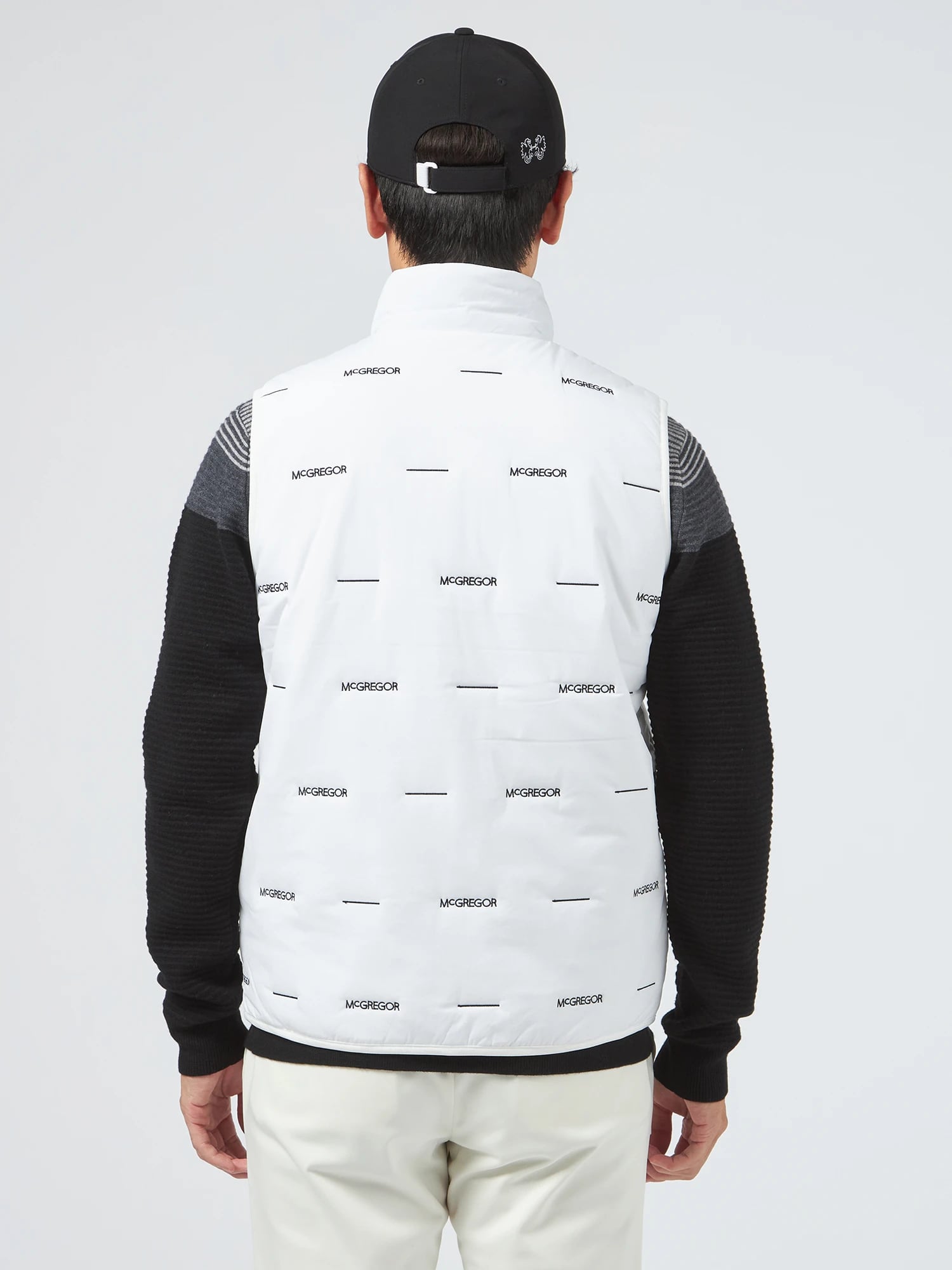 McGREGOR GOLF<メンズ> ロゴ刺繍中綿ベスト アイボリー L