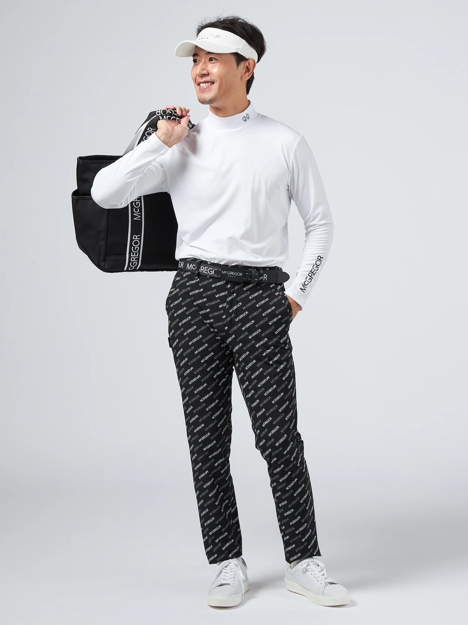 McGREGOR GOLF <メンズ>無地モックネック アイボリー L