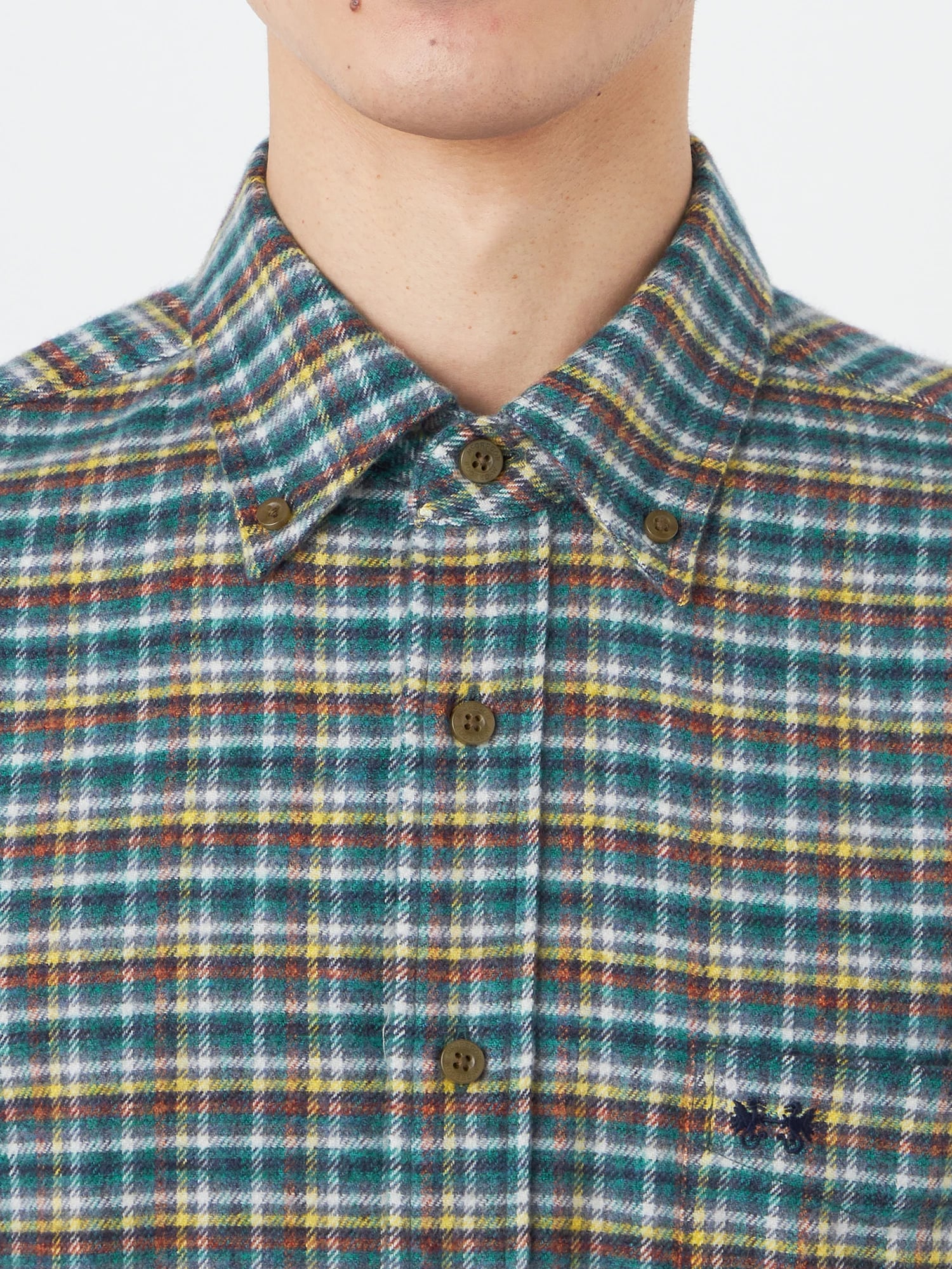 McGREGOR<メンズ>三つ杢シャツ グリーン M