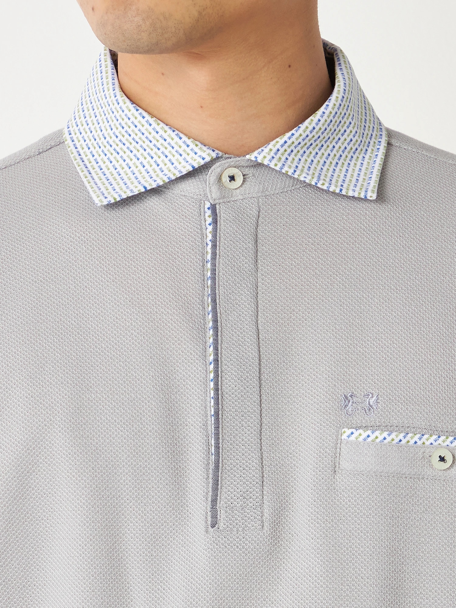 McGREGOR<メンズ>ジャージコンビポロ グレー M