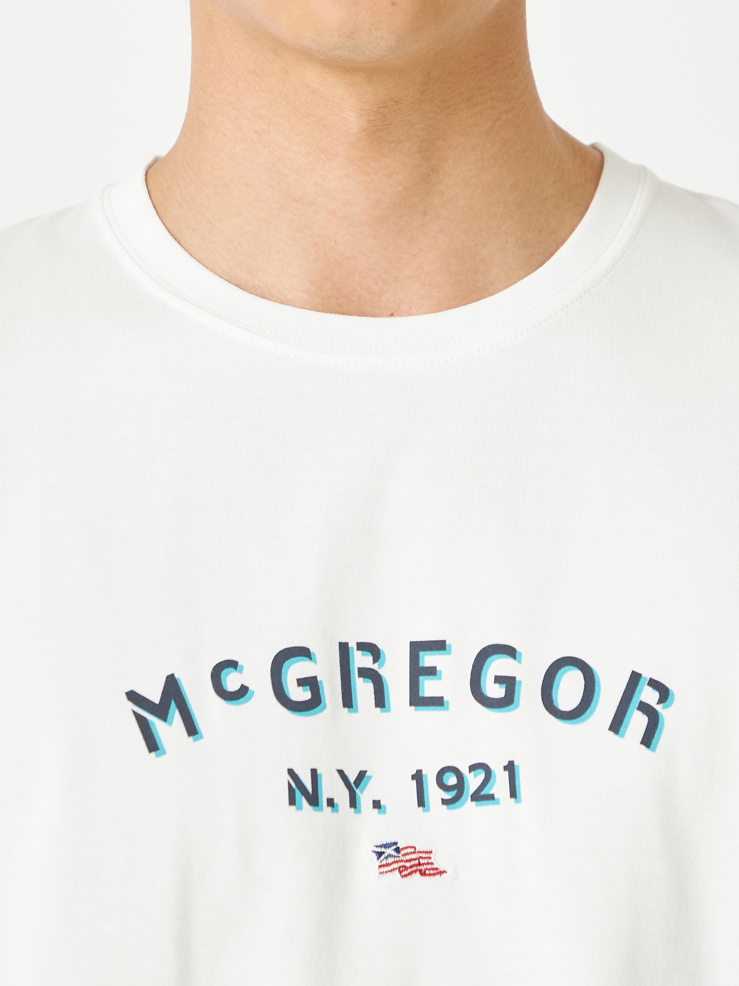 McGREGOR<メンズ>ロゴプリントTシャツ アイボリー L
