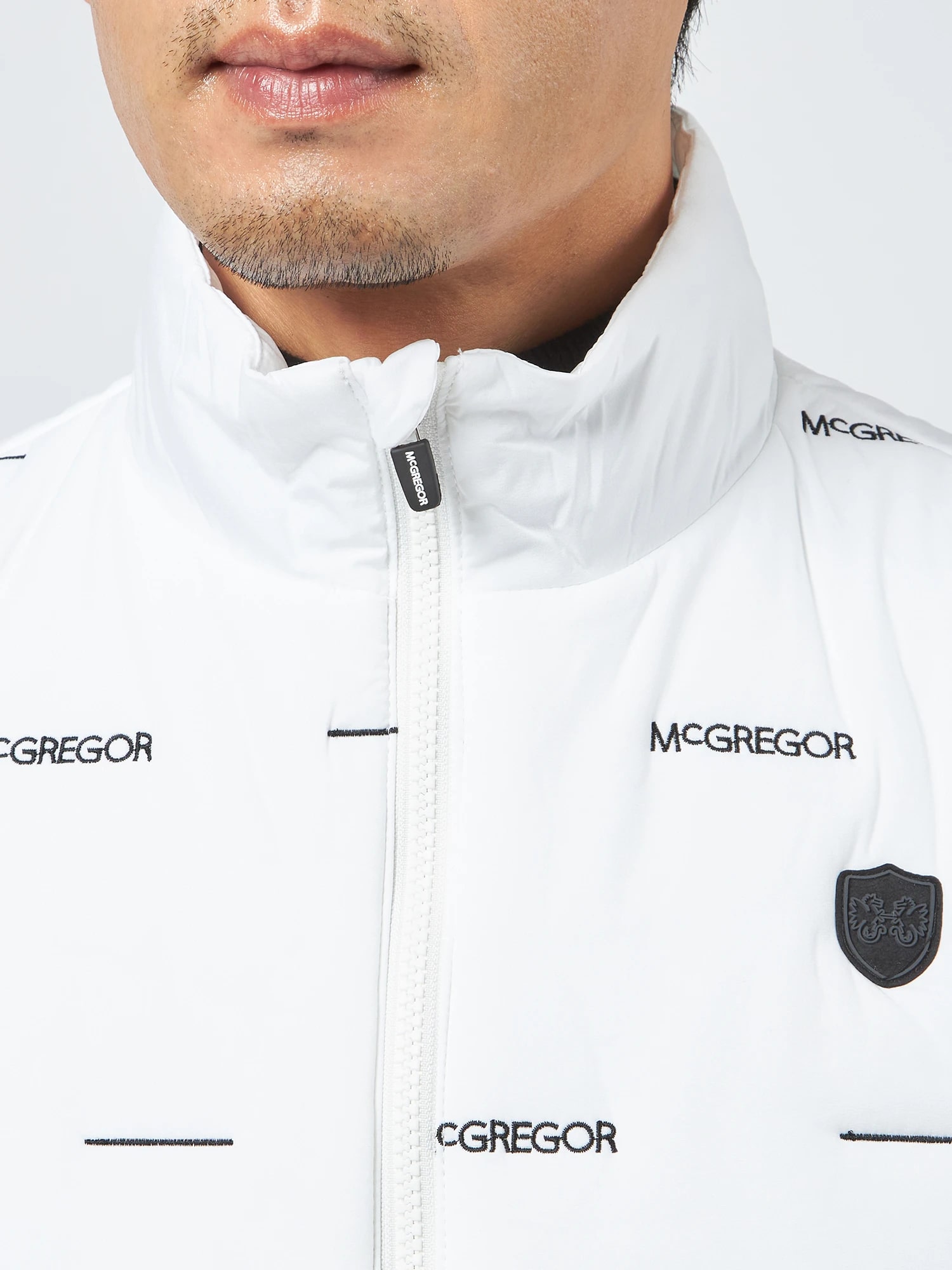 McGREGOR GOLF<メンズ> ロゴ刺繍中綿ベスト アイボリー L