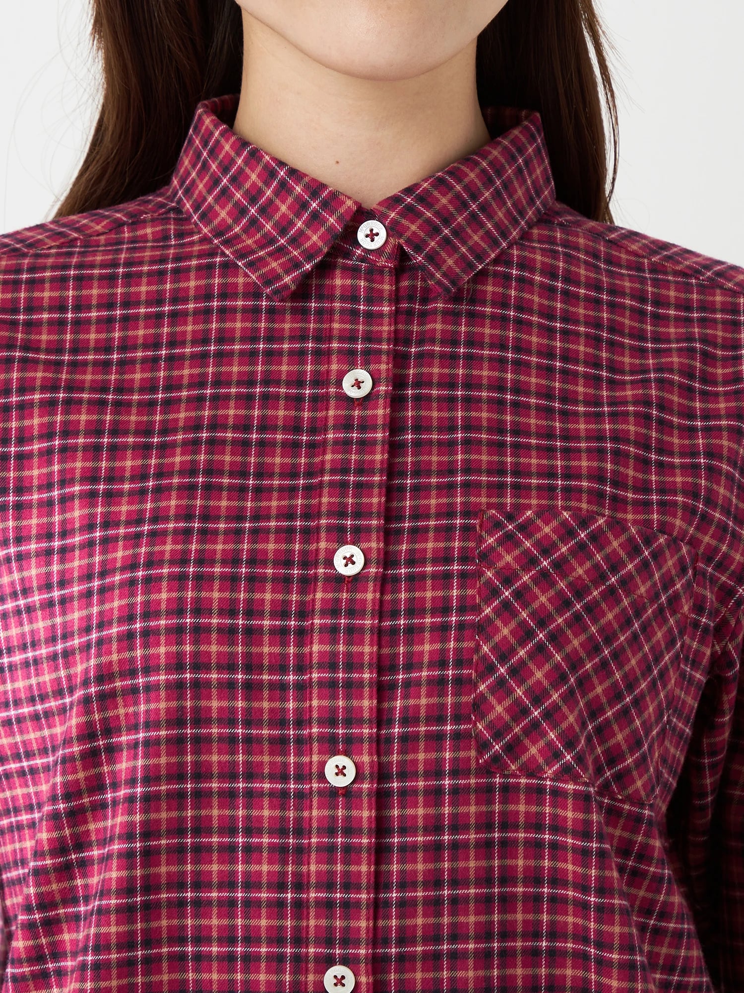 McGREGOR<ウィメンズ>32ビエラチェックシャツ ワイン L