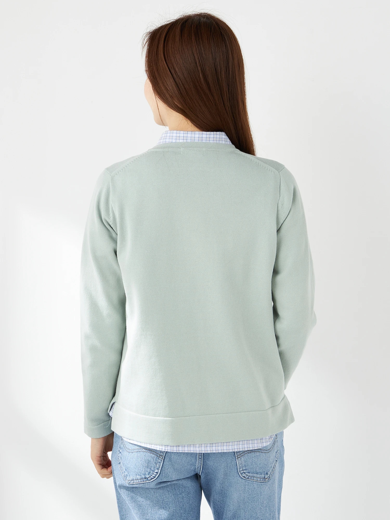 McGREGOR<ウィメンズ>プレーティングコットンカーディガン ミント M