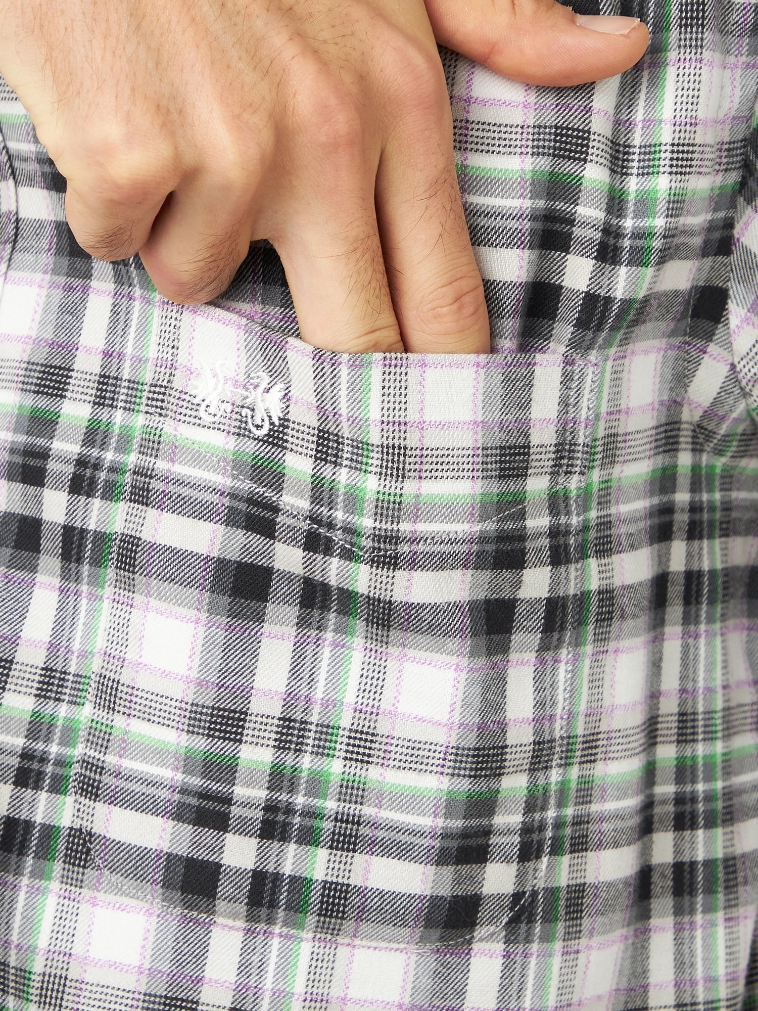 McGREGOR<メンズ>杢ラインチェック シルバーグレー L