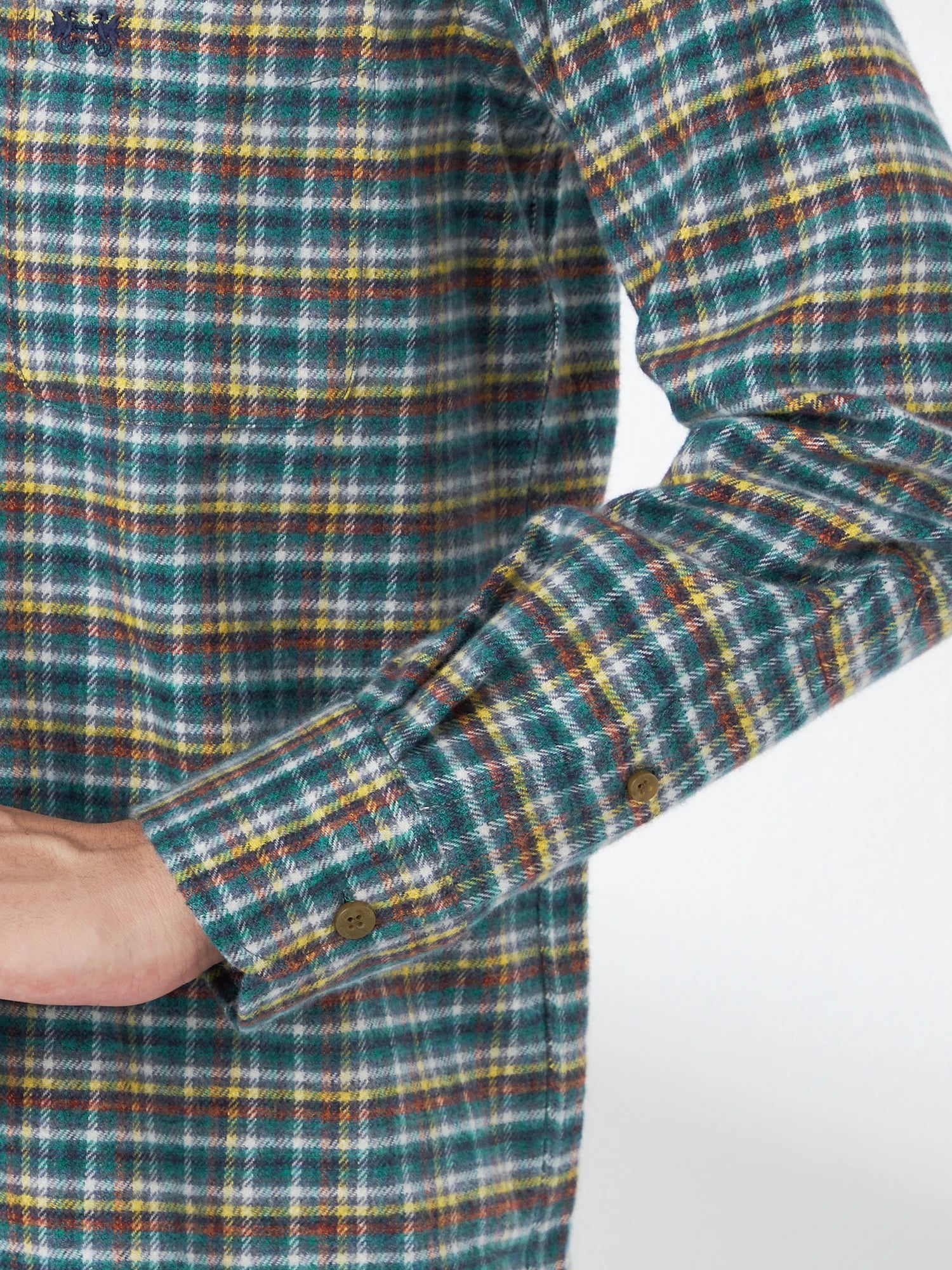 McGREGOR<メンズ>三つ杢シャツ グリーン XL