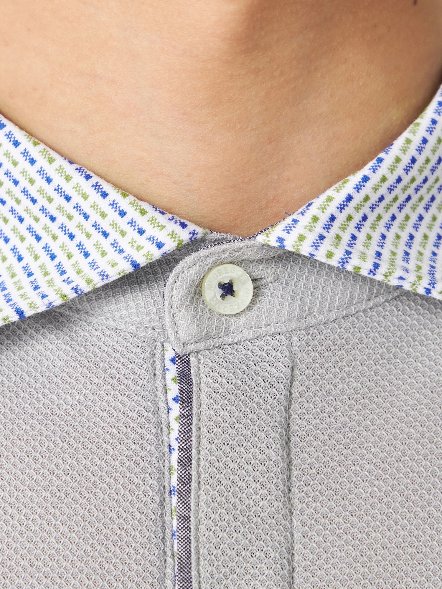 McGREGOR<メンズ>ジャージコンビポロ グレー L