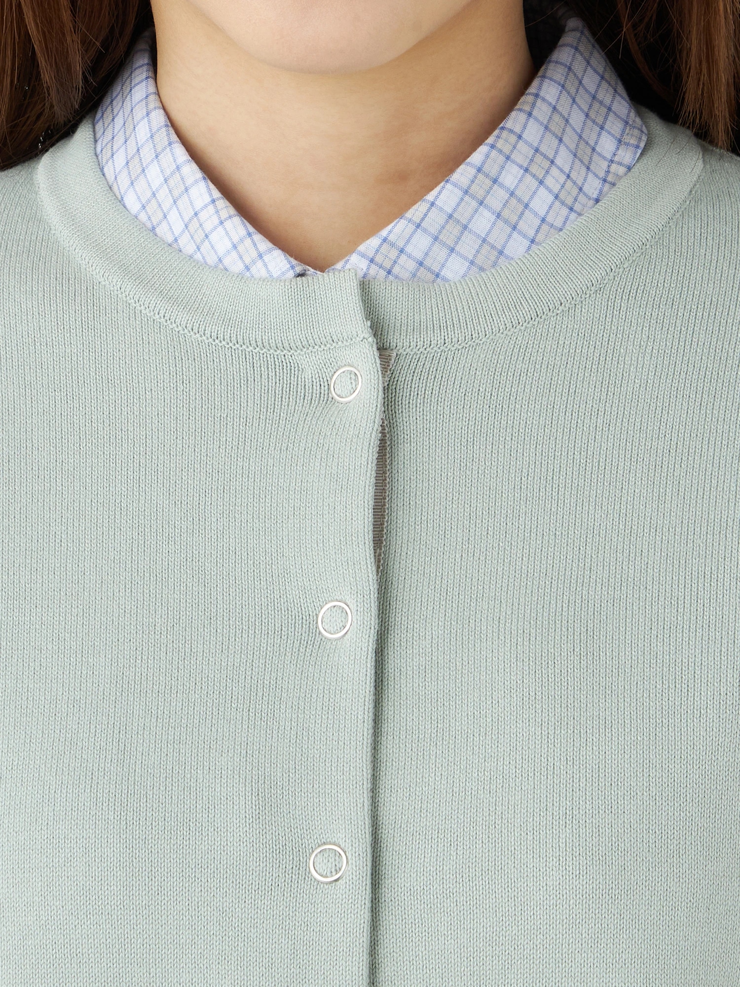 McGREGOR<ウィメンズ>プレーティングコットンカーディガン ミント M