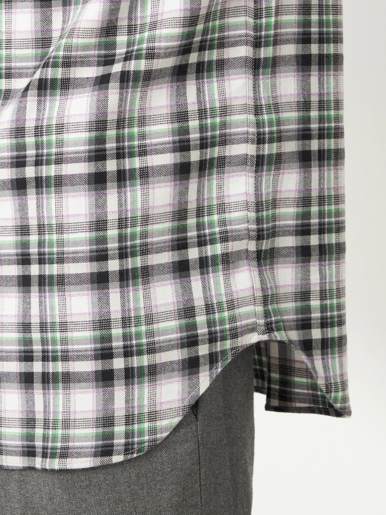 McGREGOR<メンズ>杢ラインチェック シルバーグレー M