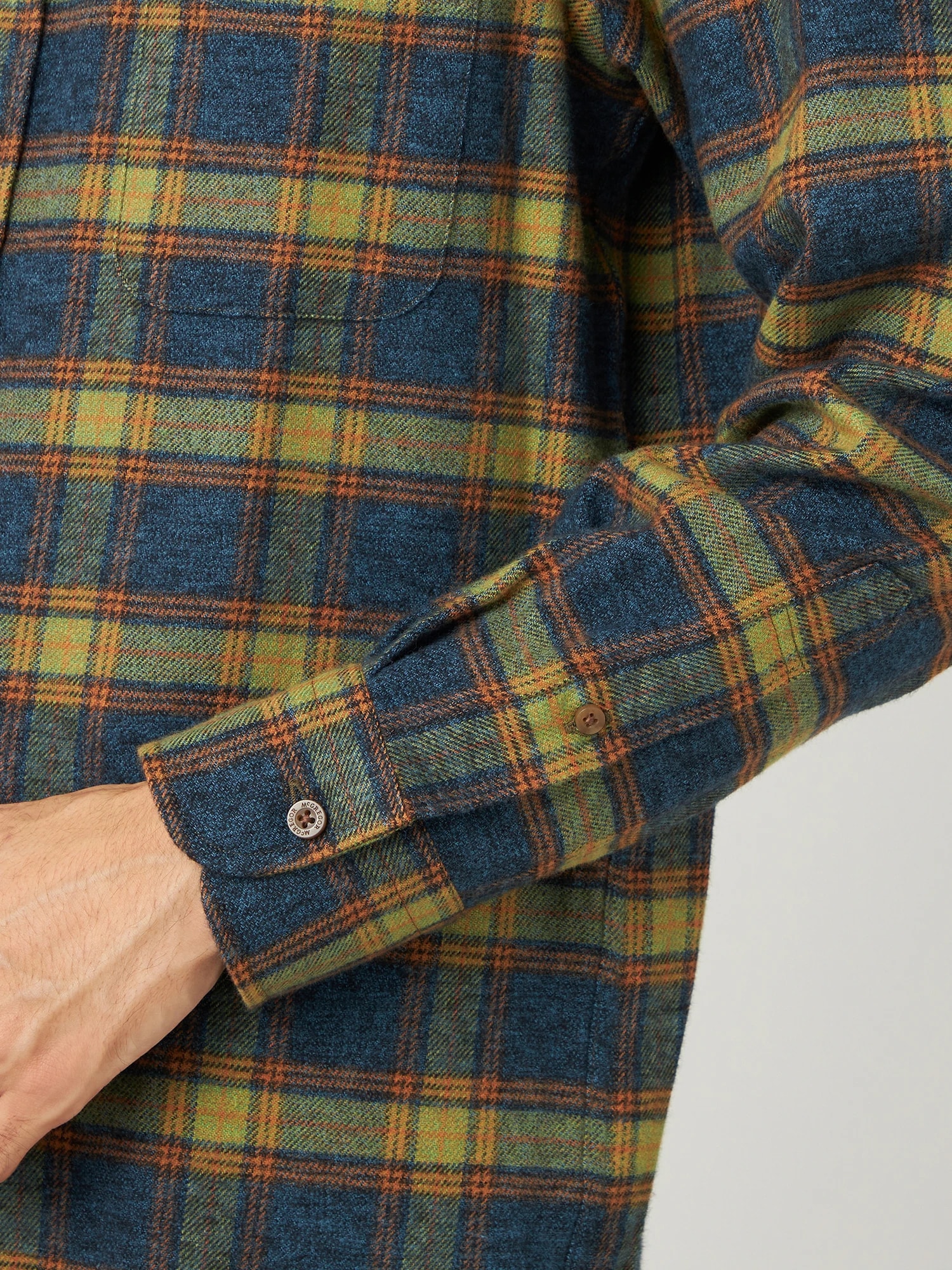 McGREGOR<メンズ>三つ杢チェック モス XL