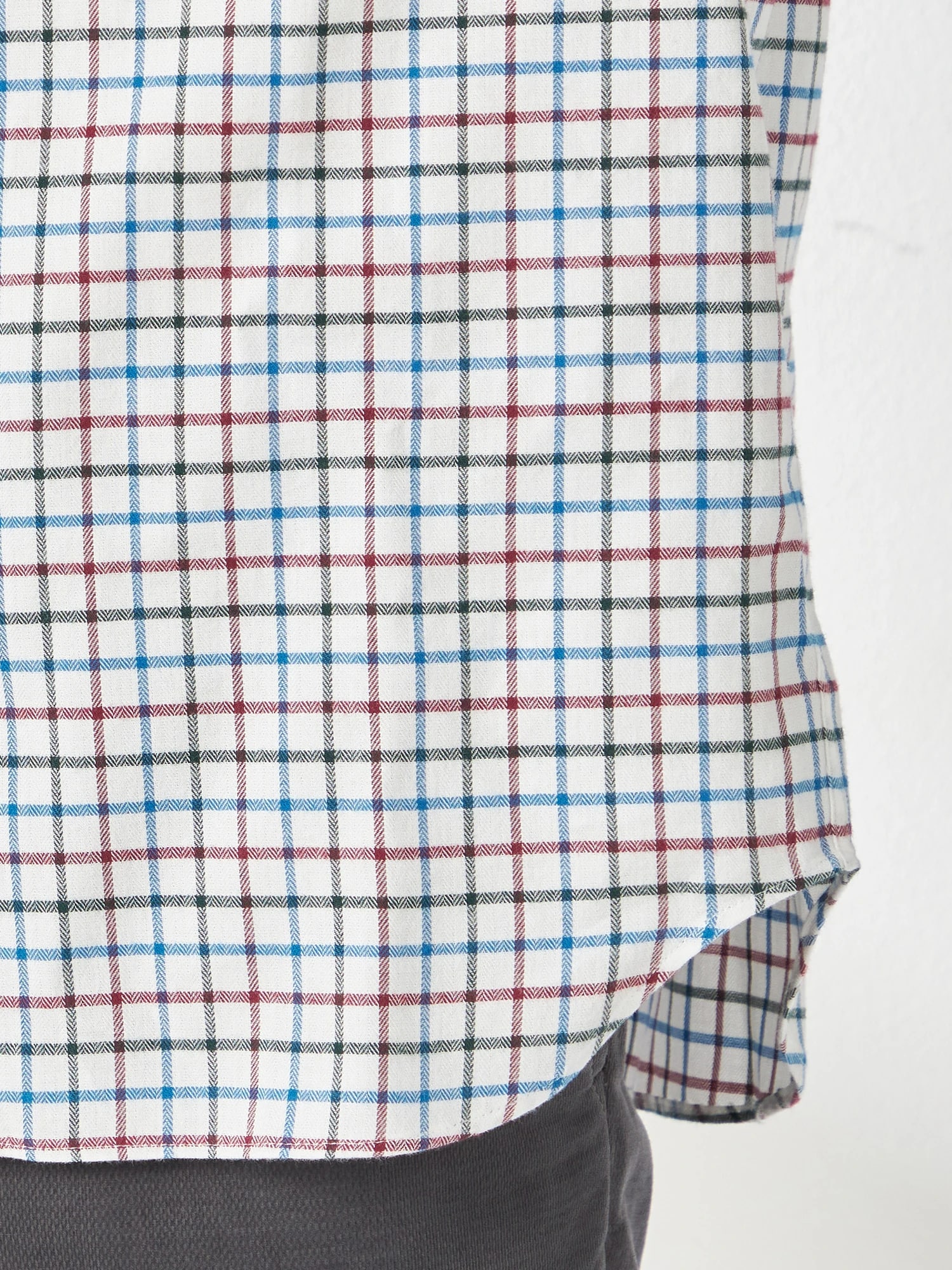 McGREGOR<メンズ>微起毛タッターソールシャツ ミディアムネイビー M