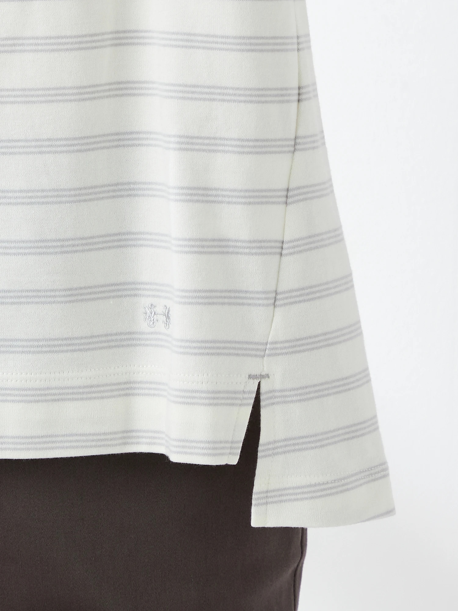 McGREGOR<ウィメンズ>コットンボーダーT アイボリー L