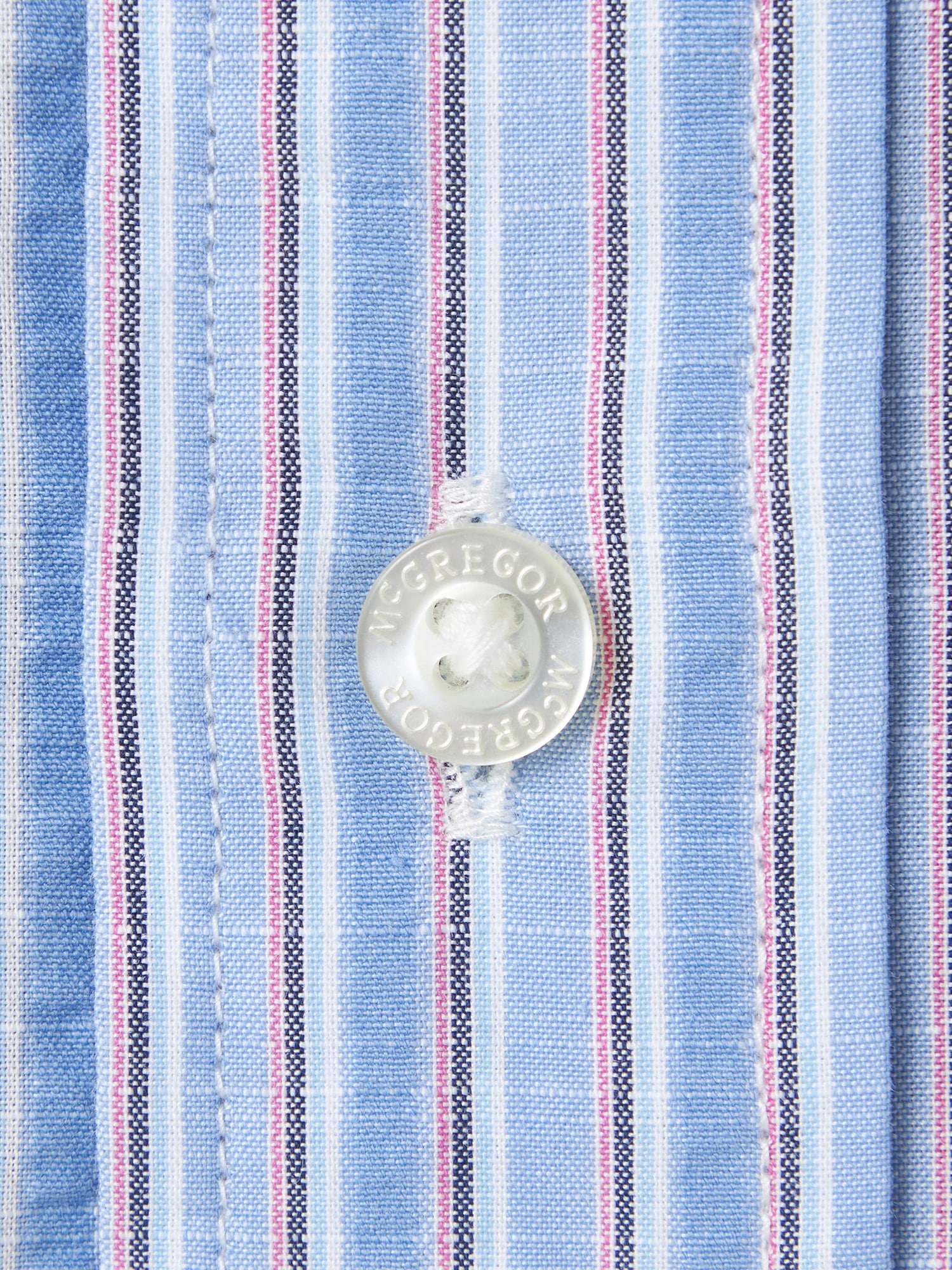 McGREGOR<メンズ>綿スラブサッカーシャツ ブルー L