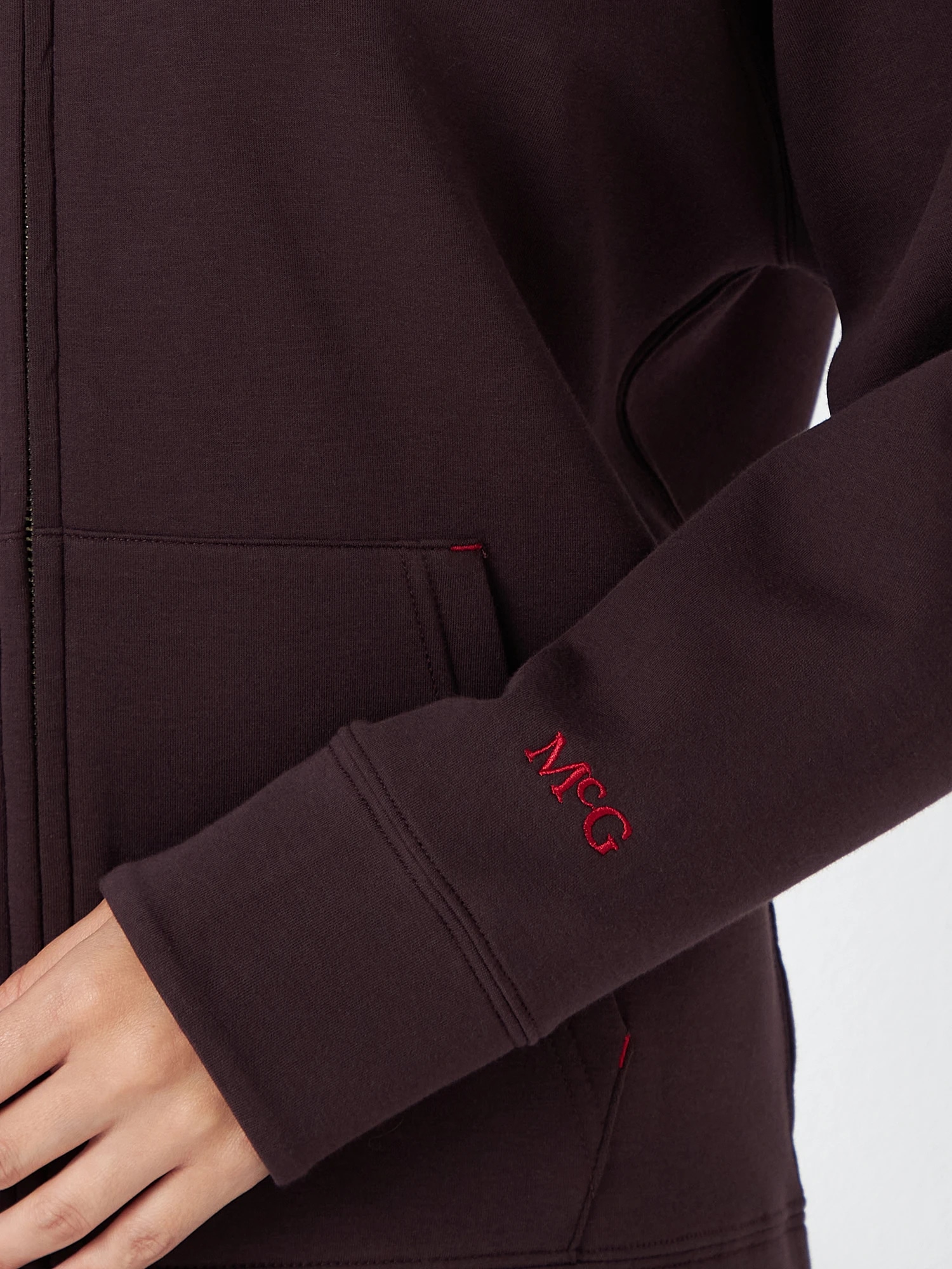 McGREGOR<ウィメンズ>スポーティジップパーカ- ダークブラウン M