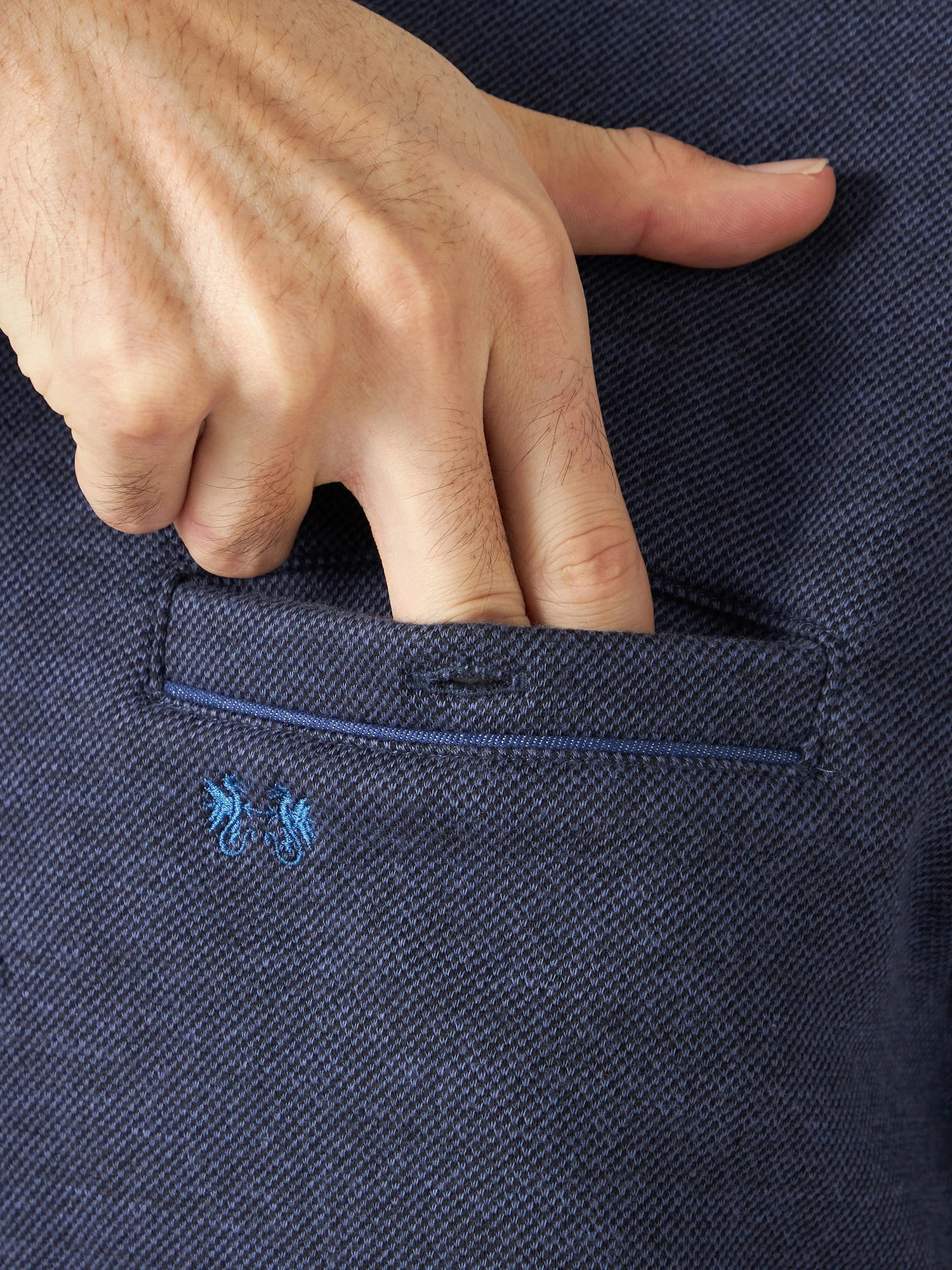 McGREGOR<メンズ>裏ボアフェイクレイヤードカットソー ネイビー L