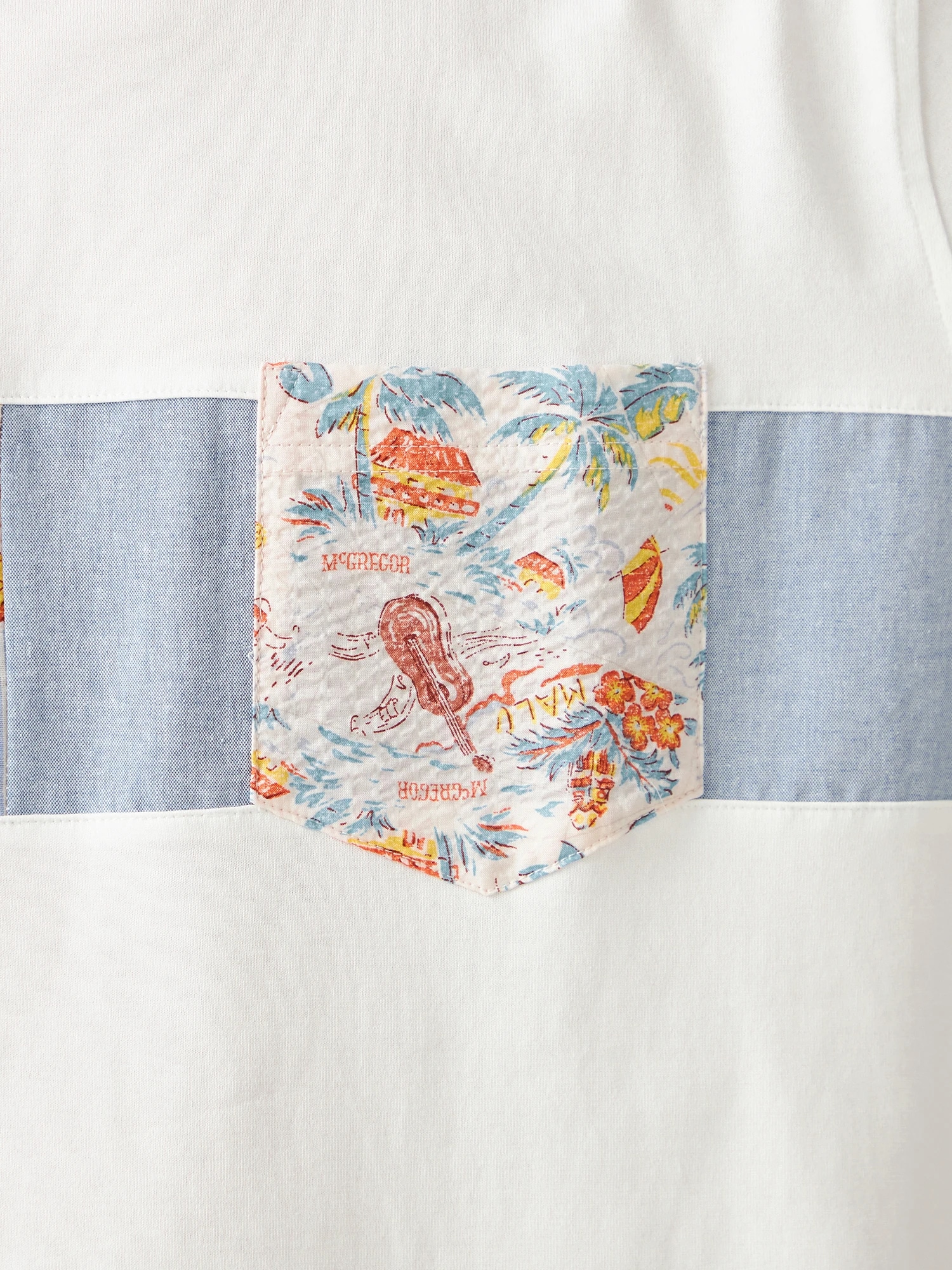 McGREGOR<メンズ>アーカイブリゾート胸切替Tシャツ アイボリー L