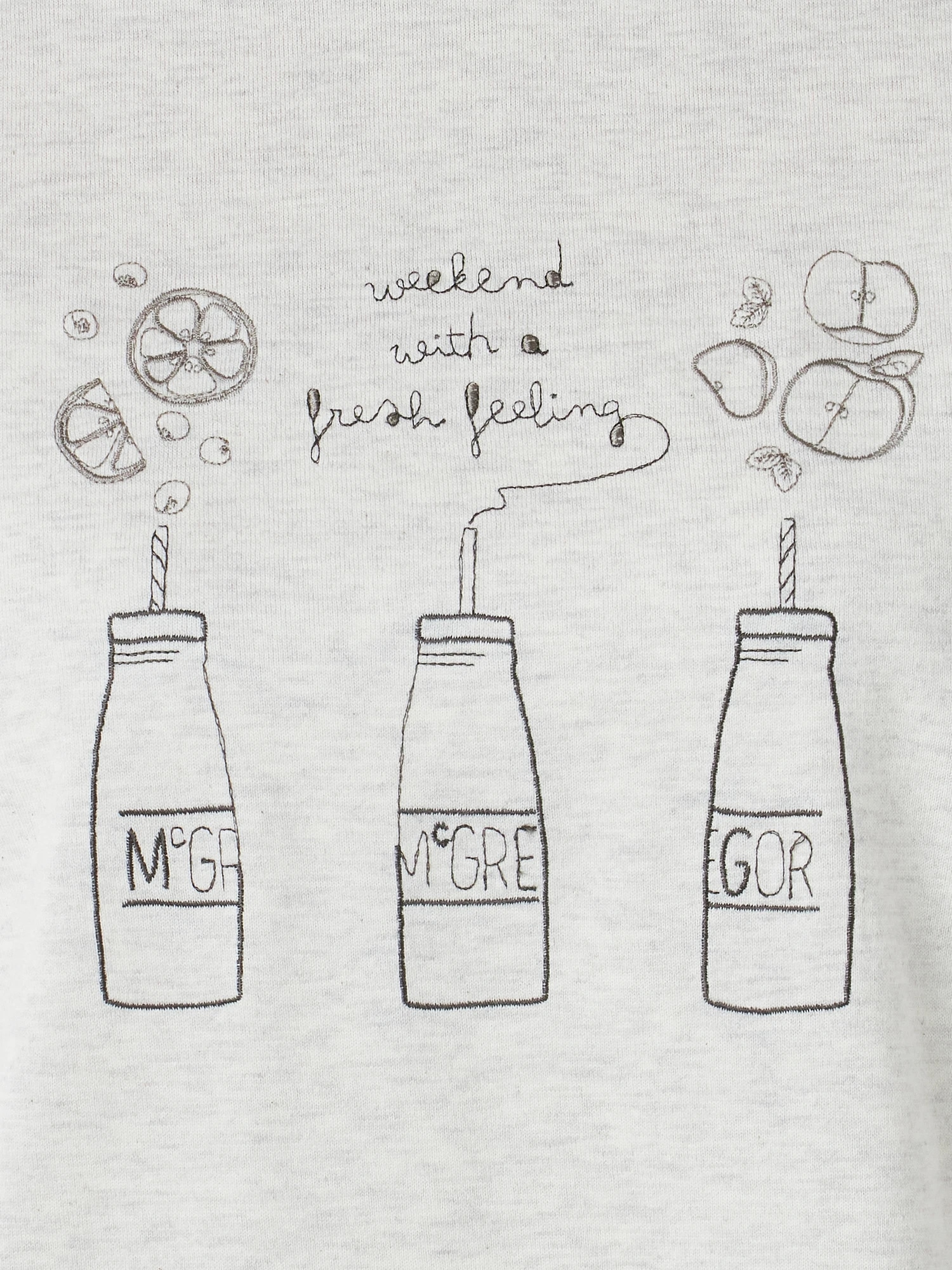 McGREGOR<ウィメンズ>刺繍Tシャツ ナチュラル L