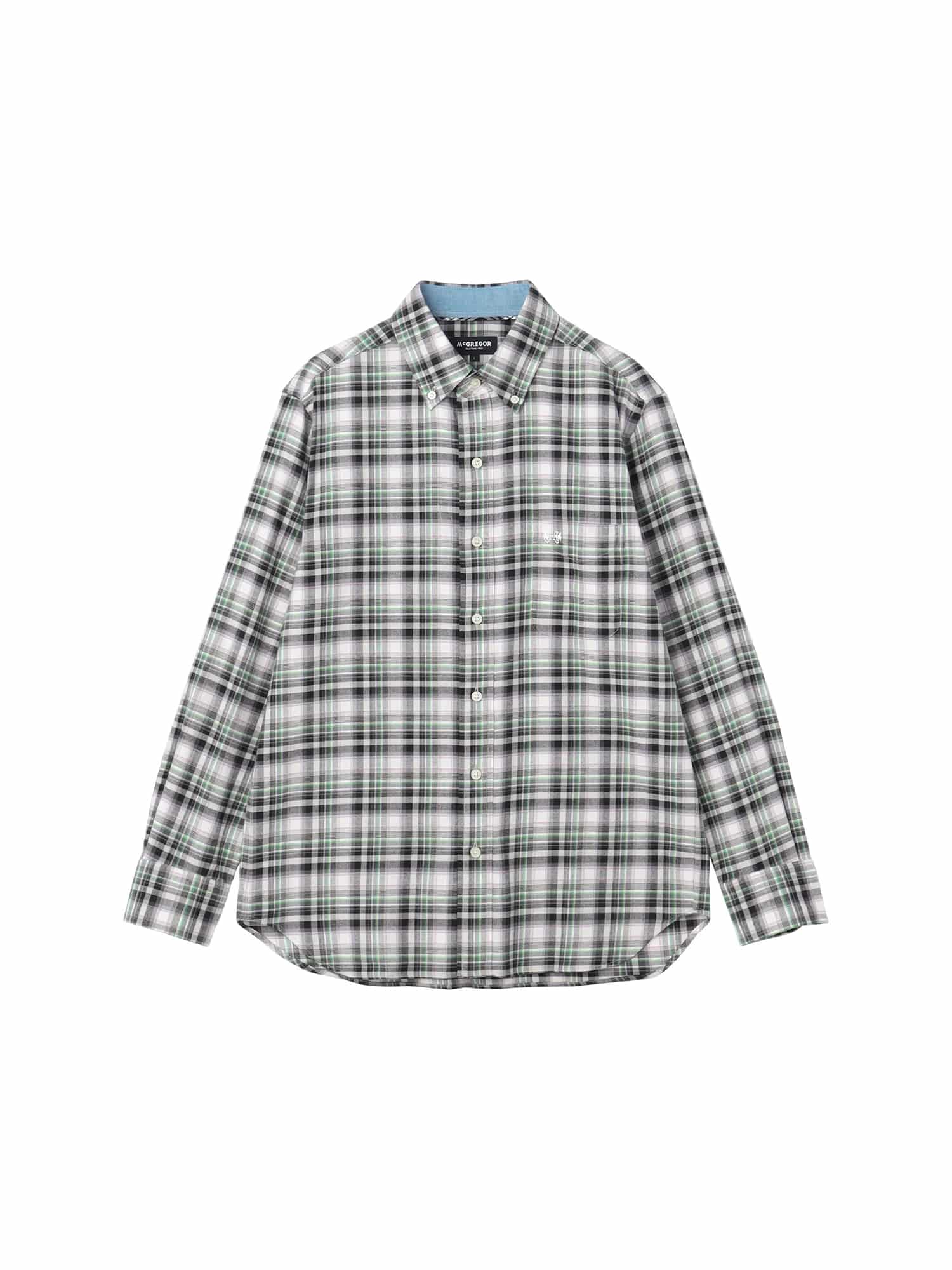 McGREGOR<メンズ>杢ラインチェック シルバーグレー L