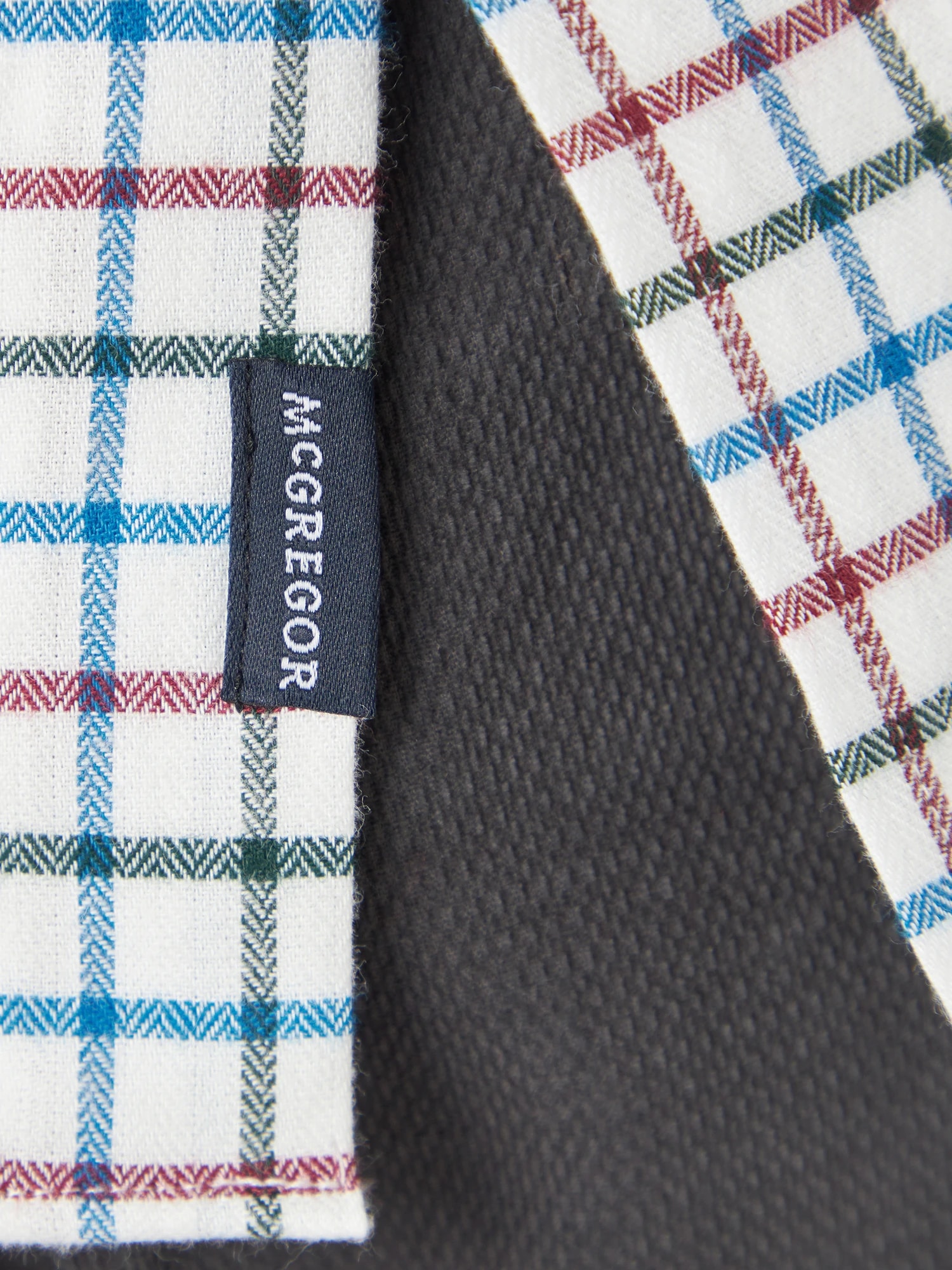 McGREGOR<メンズ>微起毛タッターソールシャツ ミディアムネイビー M