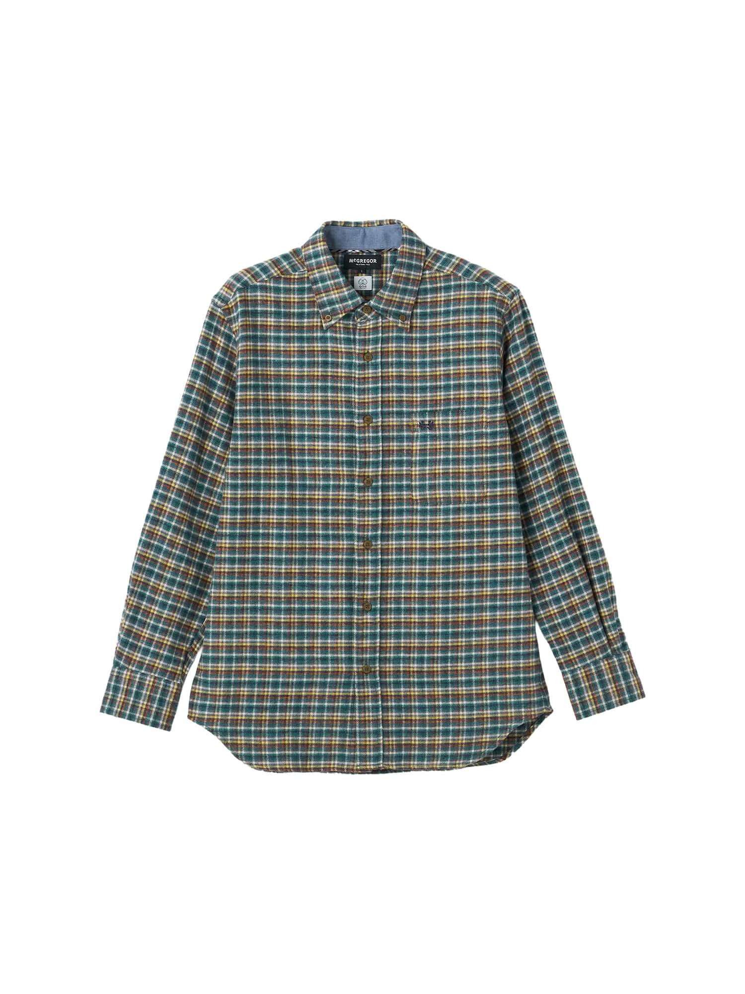 McGREGOR<メンズ>三つ杢シャツ グリーン XL