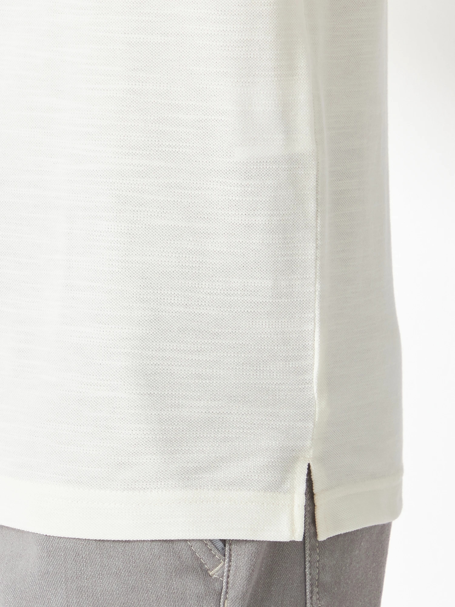 McGREGOR<メンズ>薄長袖ポロ襟裏布帛 アイボリー M