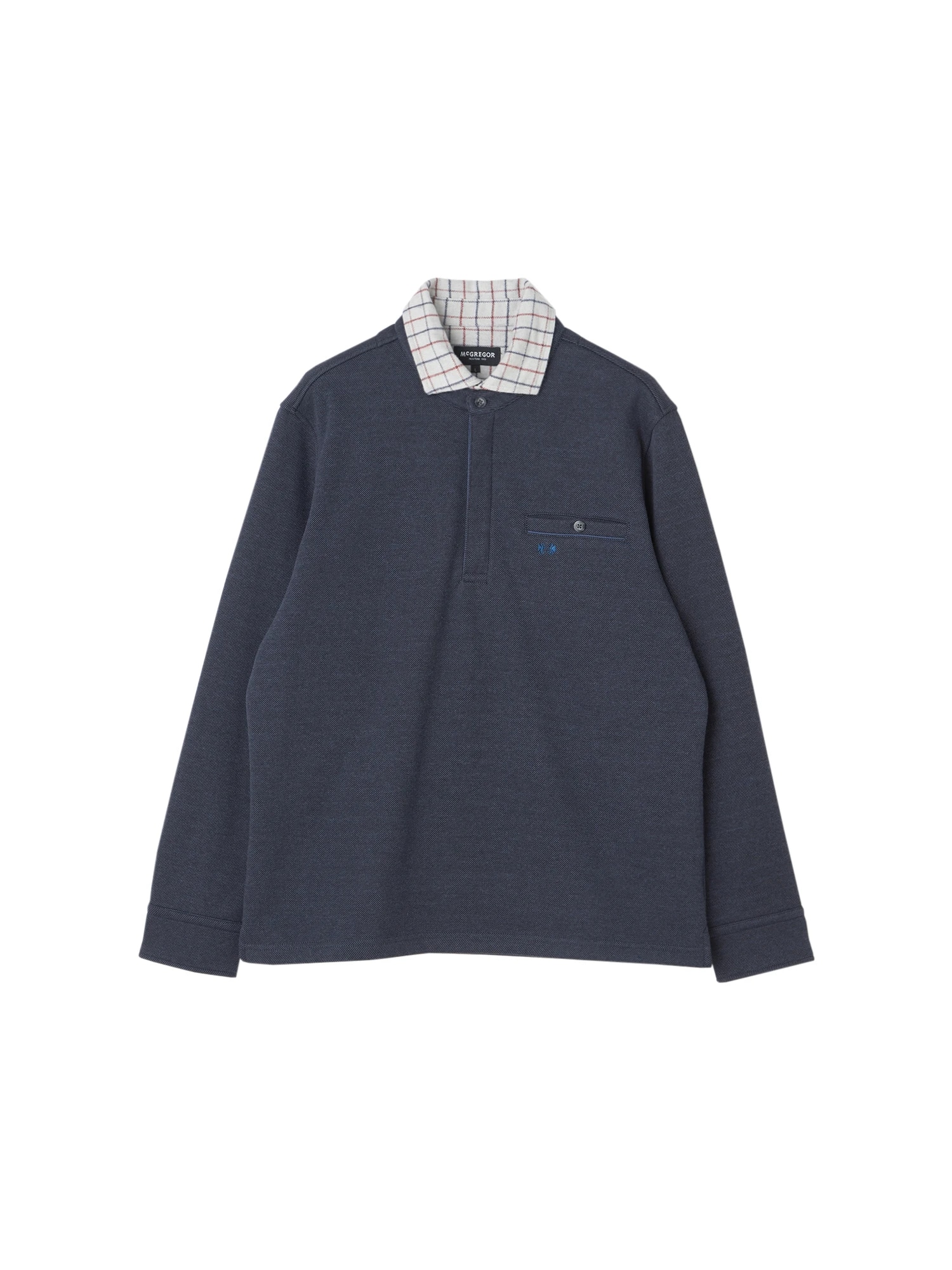 McGREGOR<メンズ>裏ボアフェイクレイヤードカットソー ネイビー M