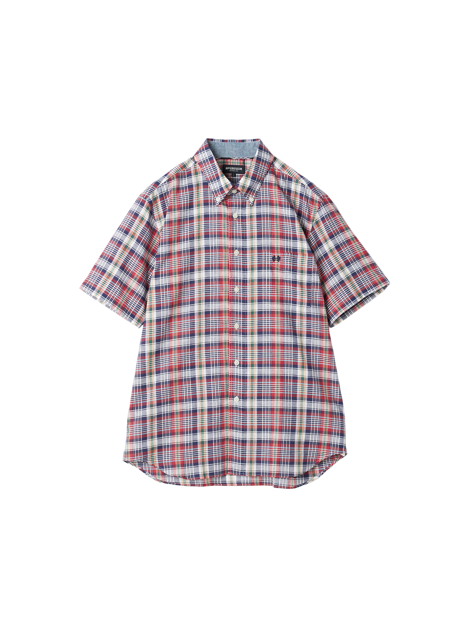 McGREGOR<メンズ>マドラスチェックシャツ レッド L