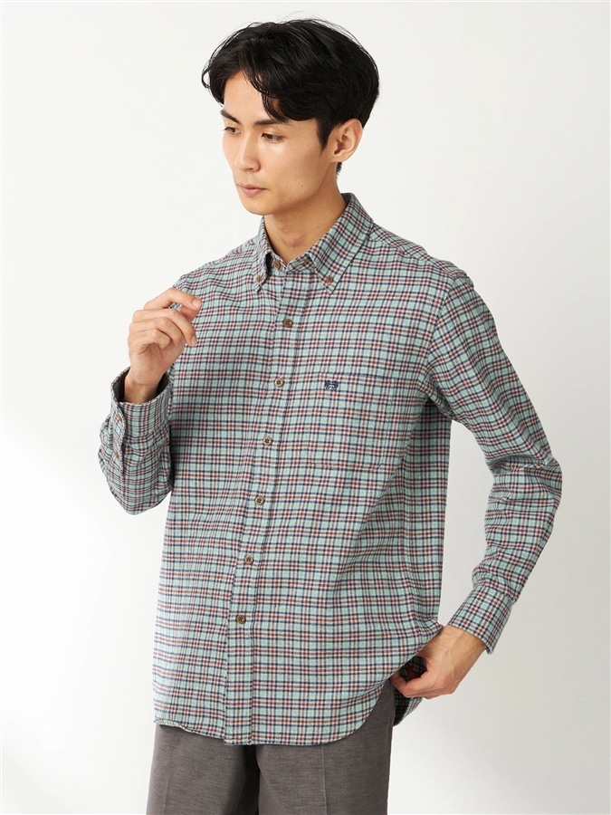 McGREGOR<メンズ>三つ杢カジュアルチェック グレー L