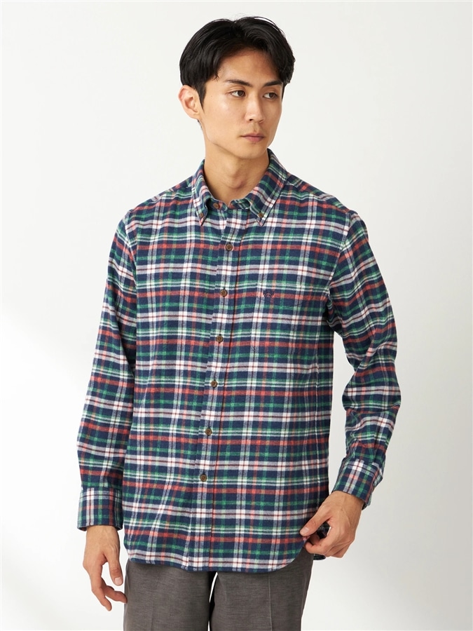 McGREGOR<メンズ>三つ杢カジュアルチェック ネイビー M