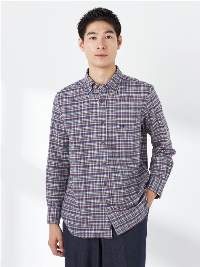 McGREGOR<メンズ>三つ杢シャツ レッド XL