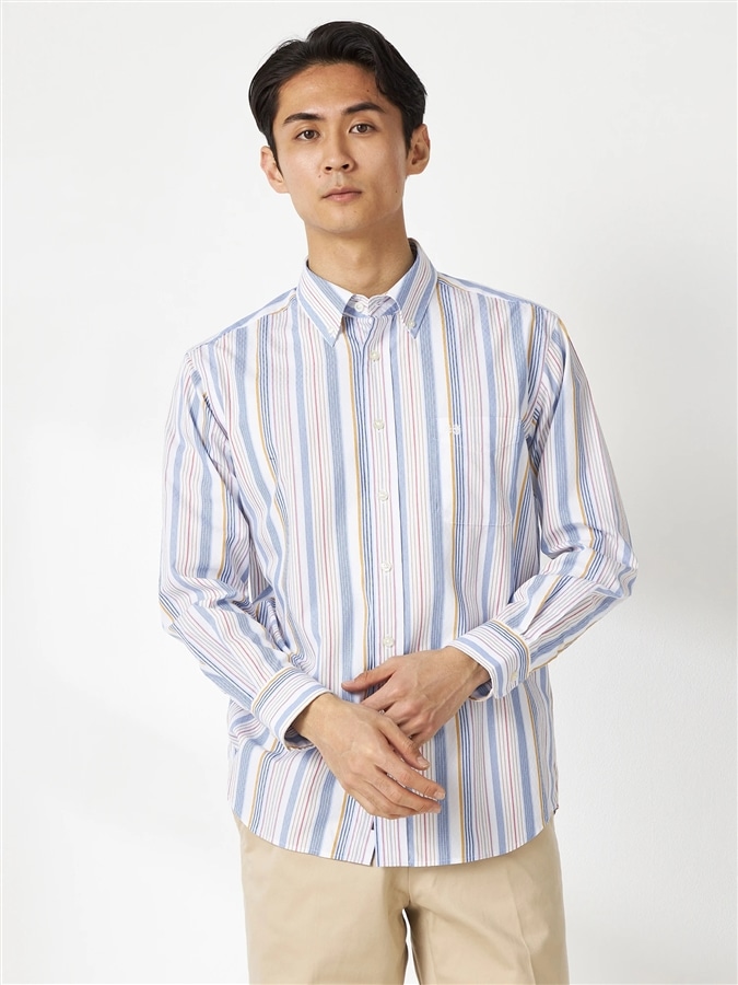 McGREGOR<メンズ>イージーケアシャツ ブルー L