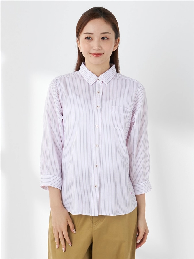 McGREGOR<ウィメンズ>二重織ガーゼ七分袖シャツ ピンク L